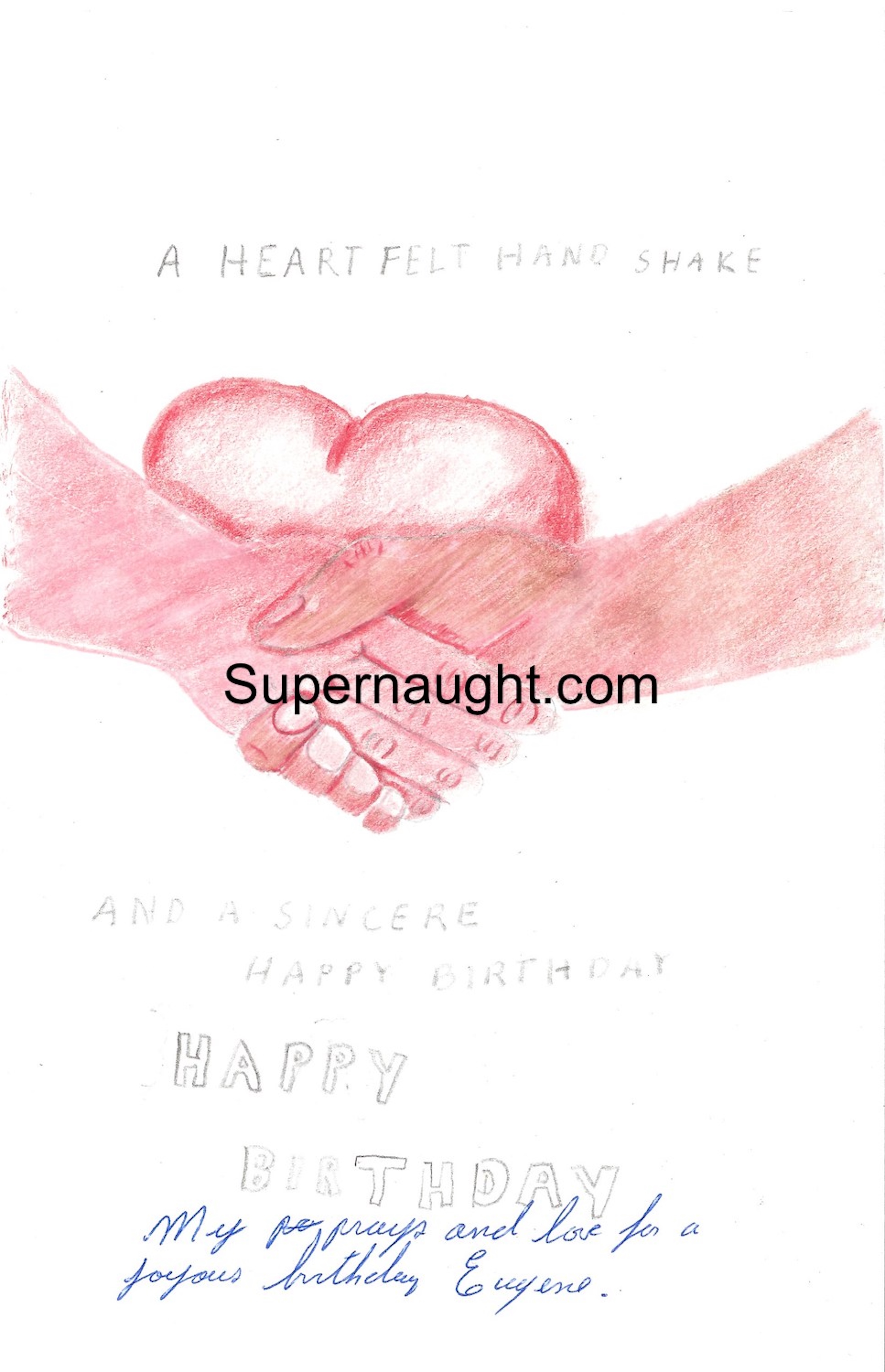 Jerry Brudos Handmade Birthday Card Signed