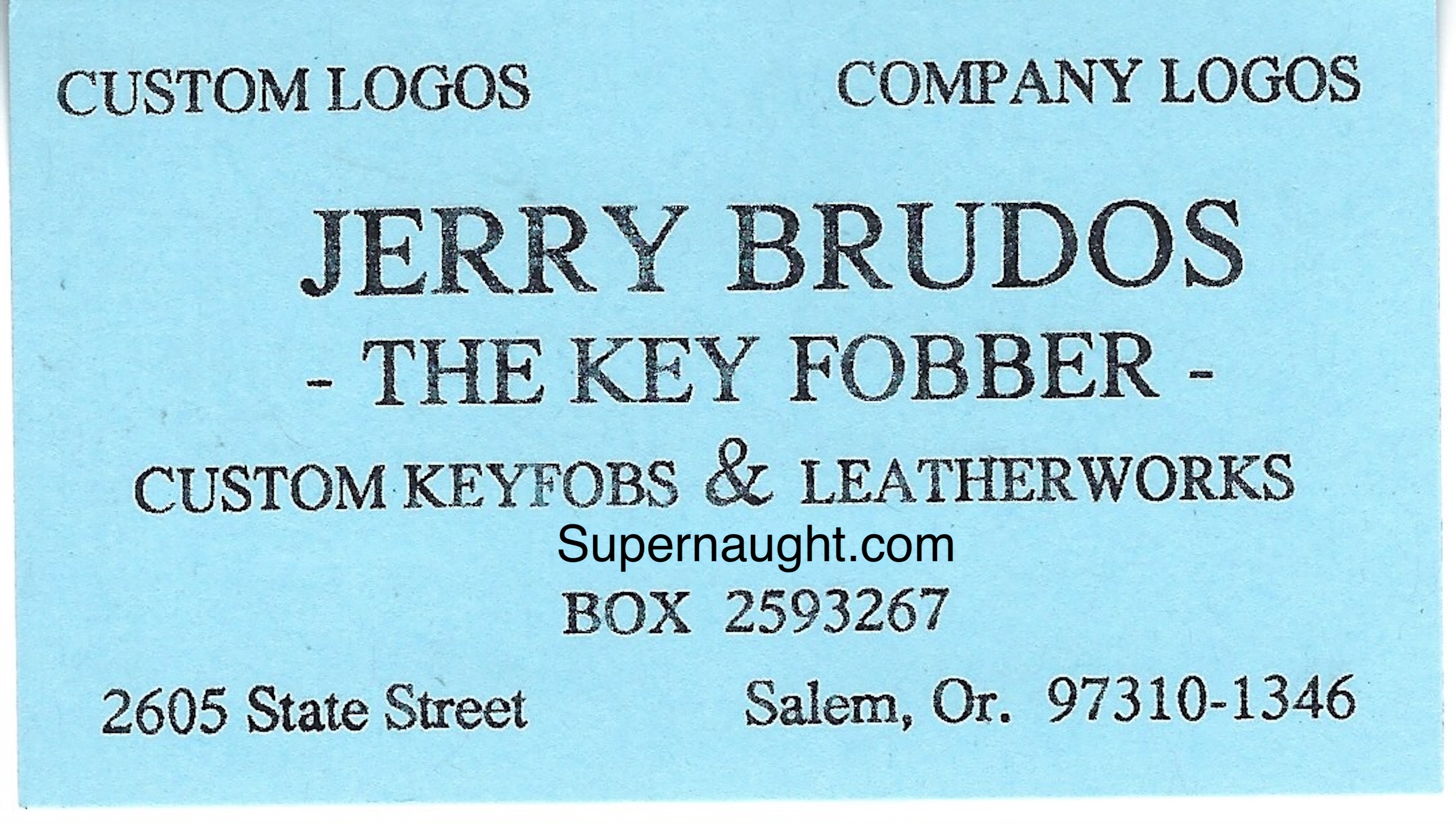 Jerry Brudos The Key Fobber Business Card