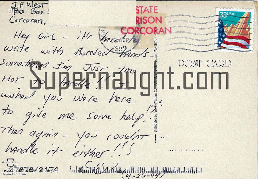 Jesse West Signed Postcard