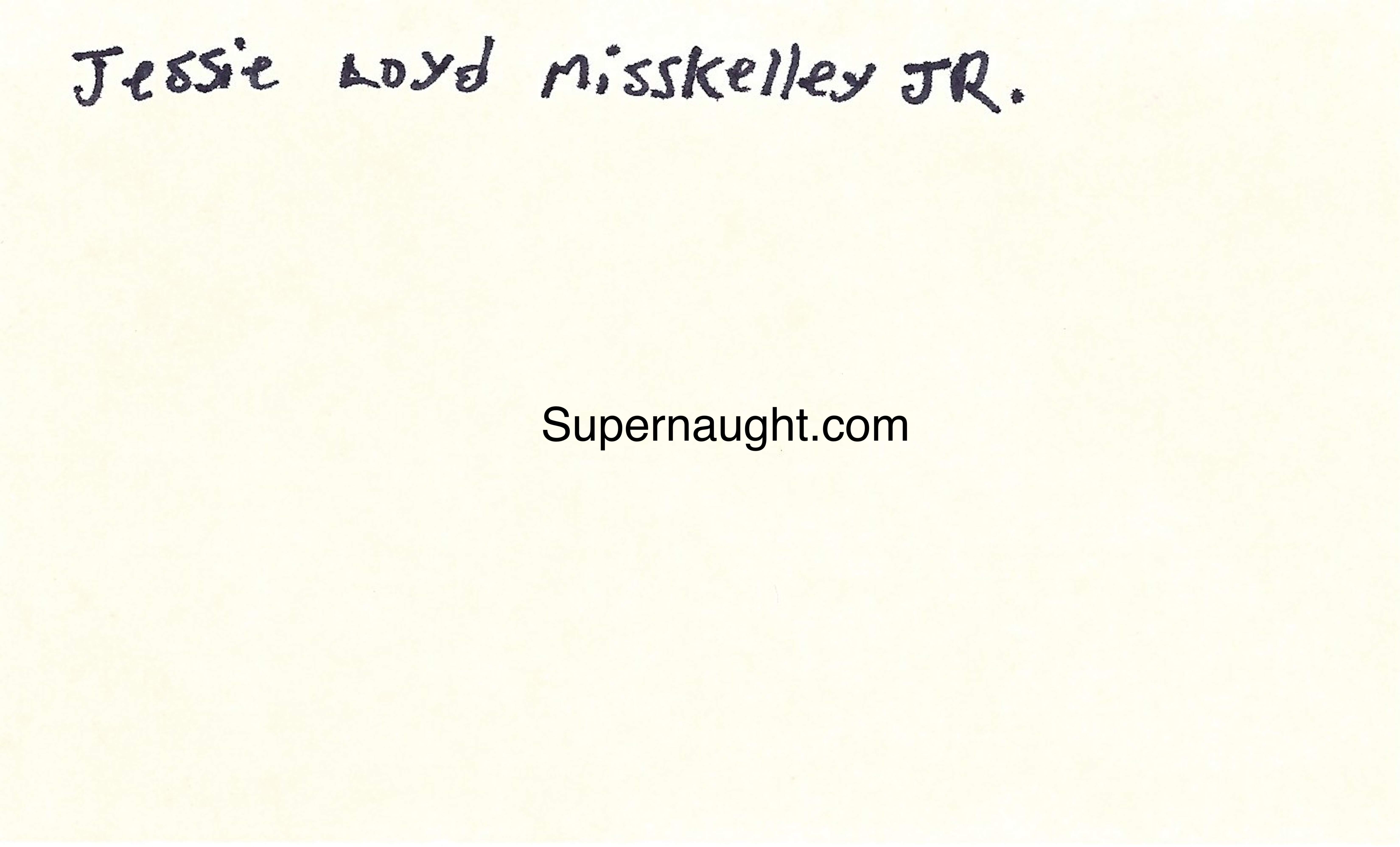 Jessie Lloyd Misskelley Jr. Index Card Signed In Full