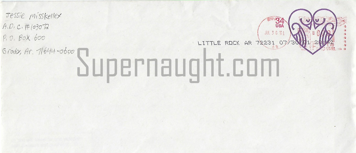 Jessie Misskelley Letter Envelope Set Both Signed image 2