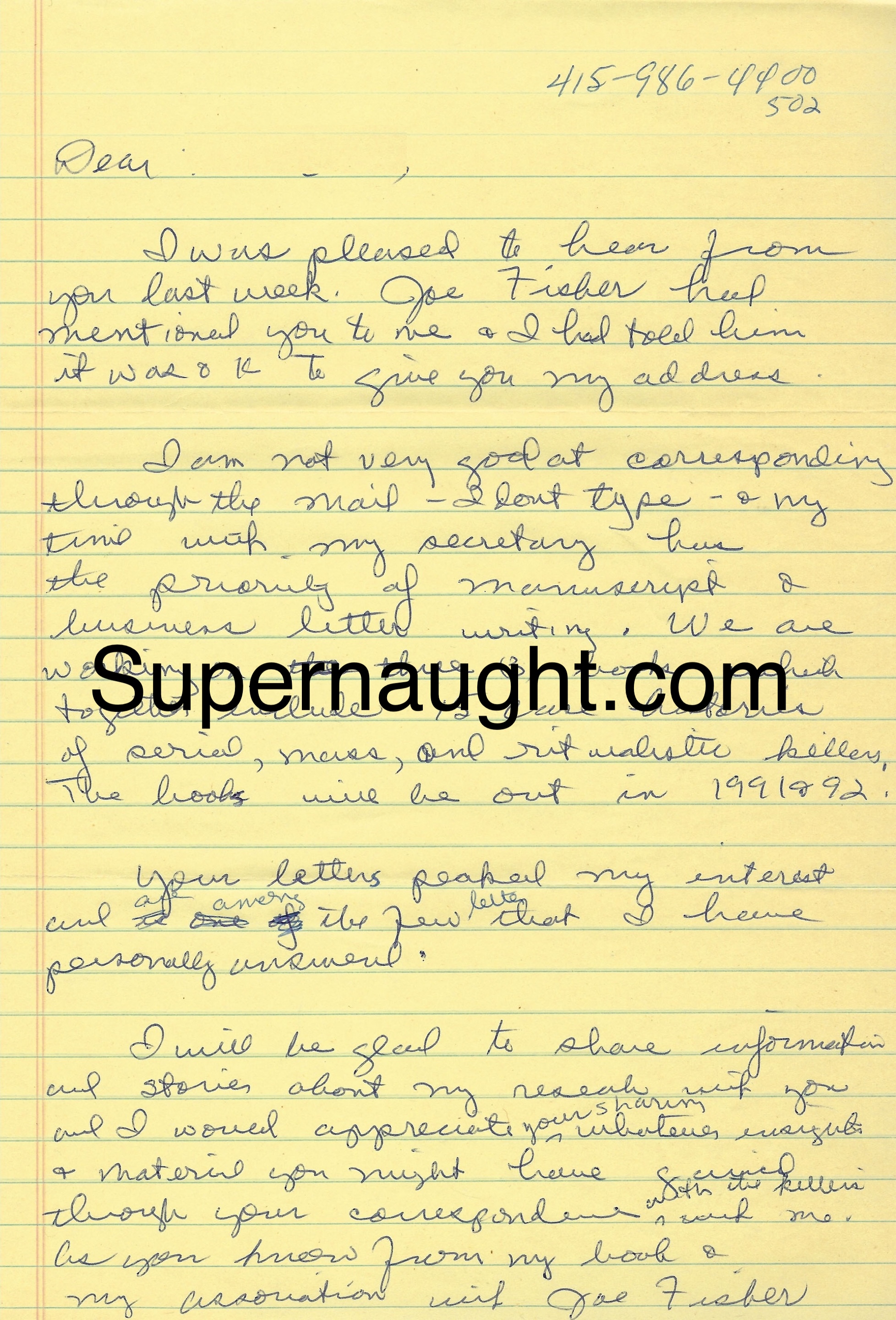 Joel Norris Two Page Letter And Envelope Set Signed
