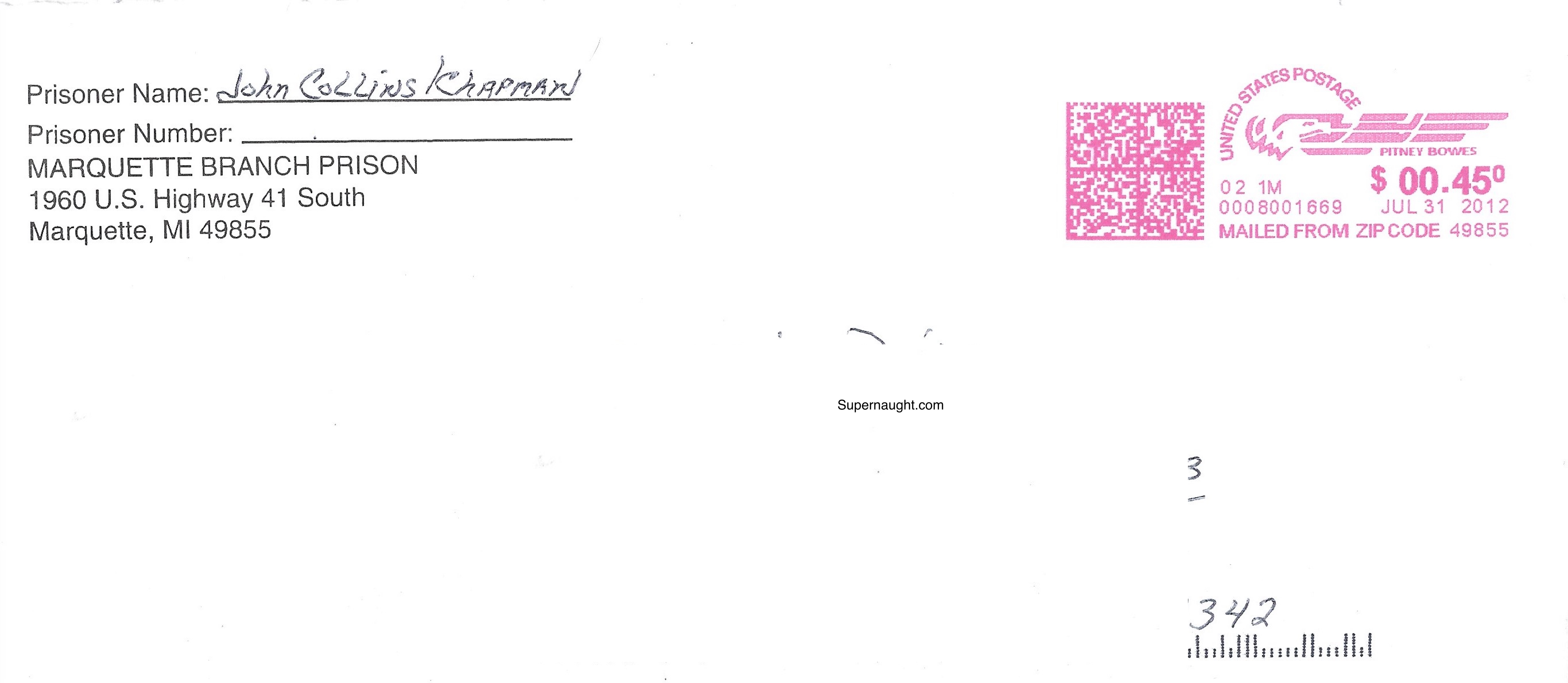 John Collins Five Page Letter and Envelope Both Signed image 5