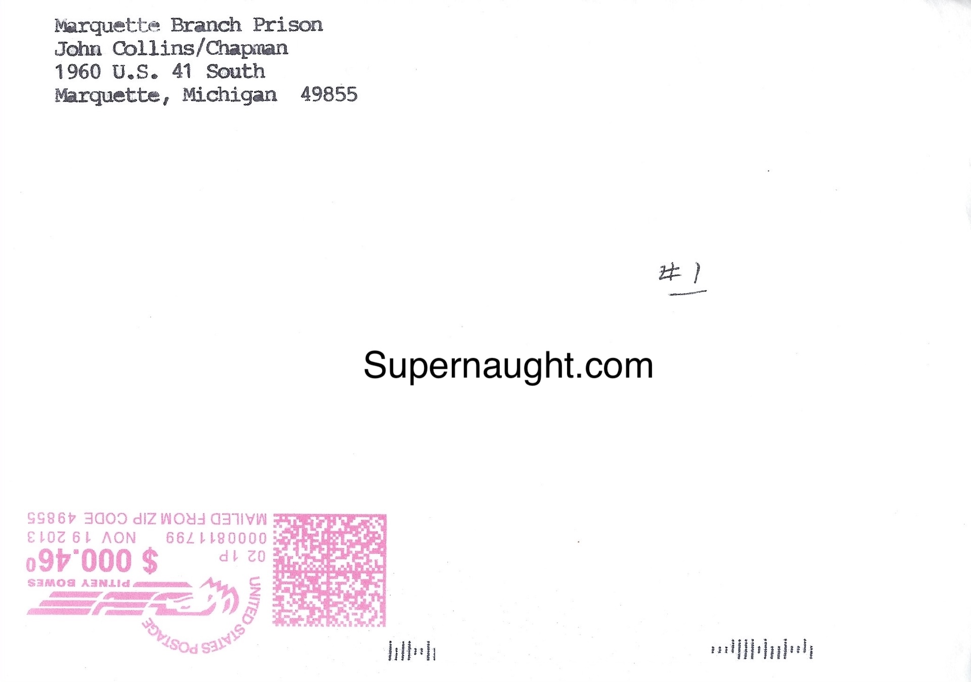 John Collins Signed Christmas Card with Letter Envelope image 6