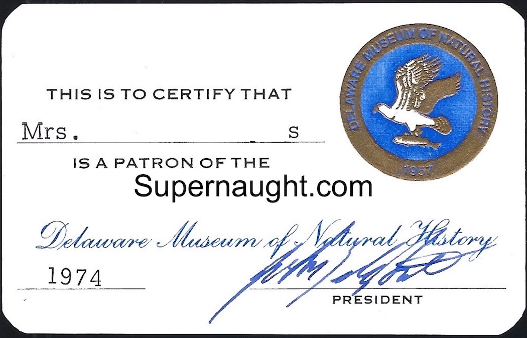 John du Pont Delaware Museum of Natural History Card Signed