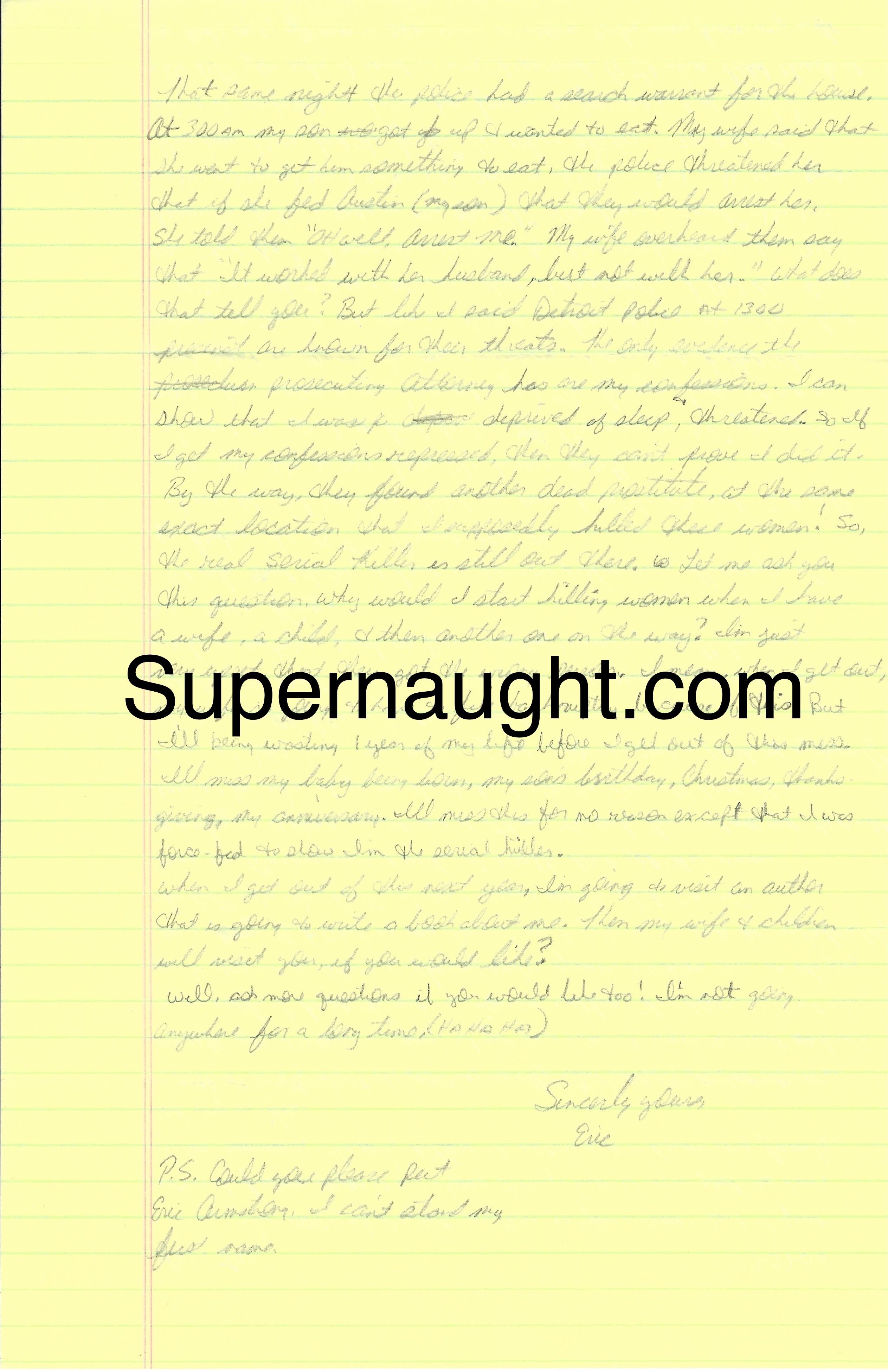 John Eric Armstrong Two Page Pre Conviction Letter Envelope Set Both Signed image 2
