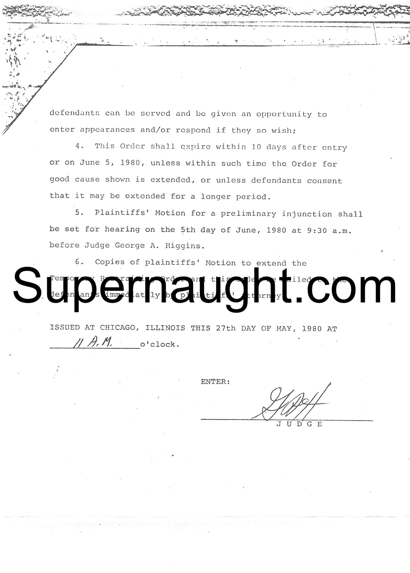 John Gacy Copy 1980 Temporary Restraining Order image 2