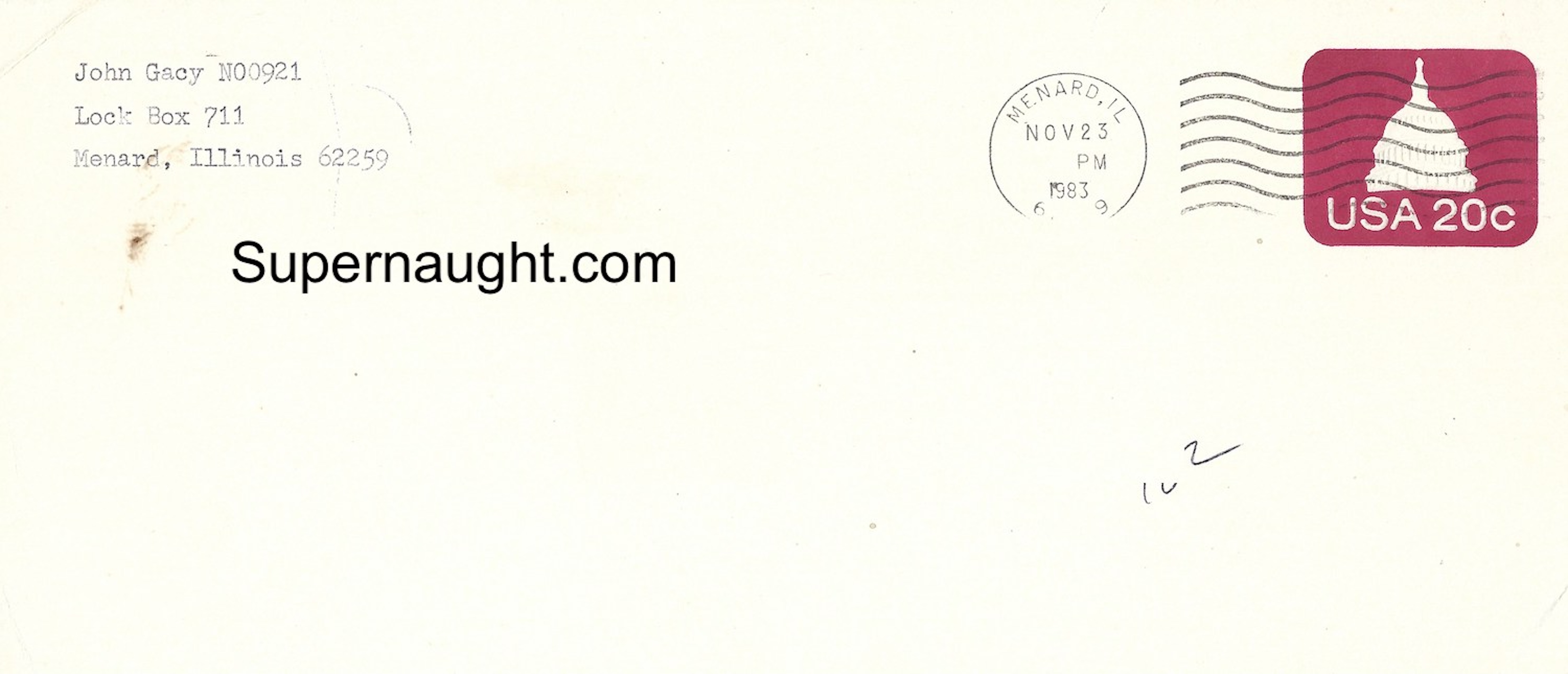 John Gacy Signed Letter and Envelope image 2