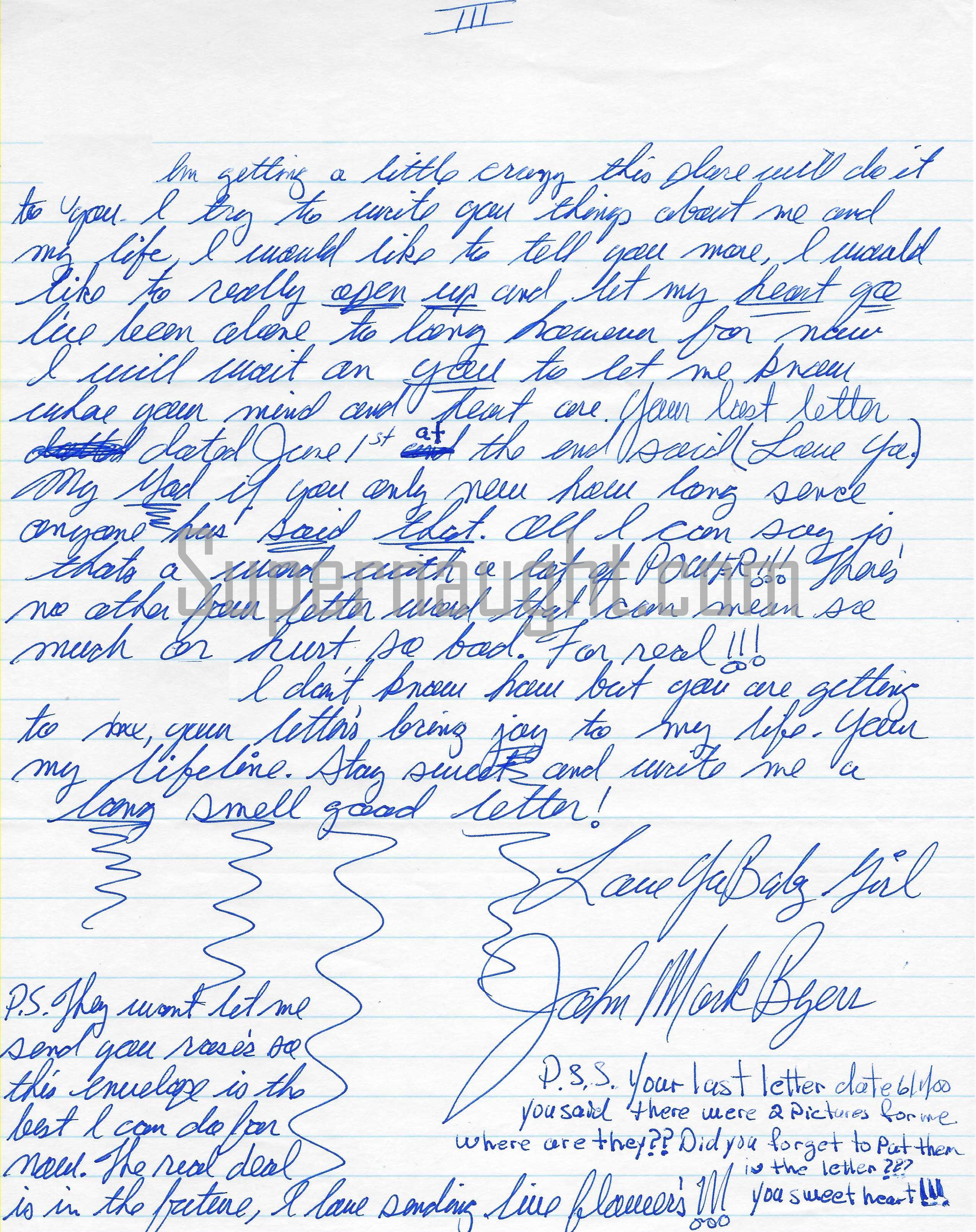 John Mark Byers Letter And Envelope Artwork Set Both Signed image 3