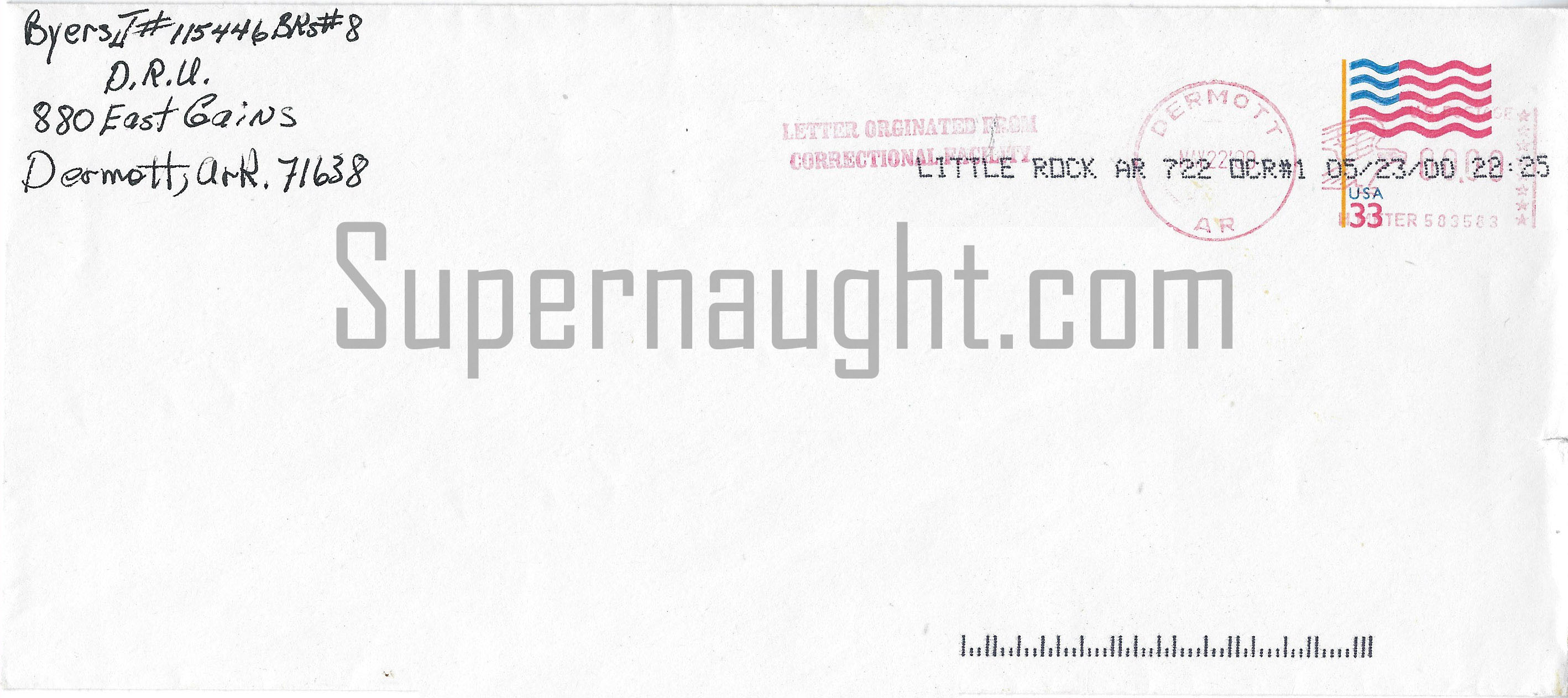 John Mark Byers Signed Envelope
