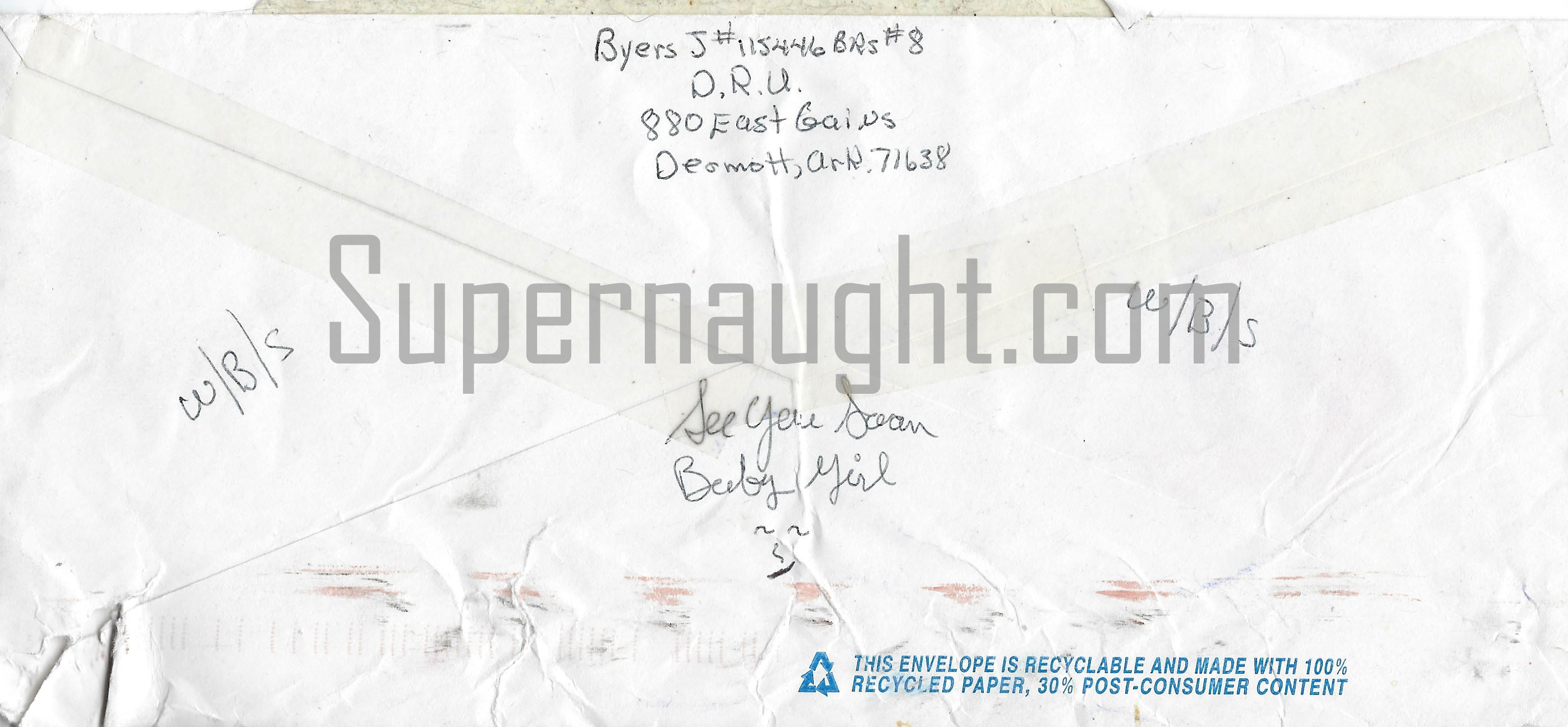 John Mark Byers Signed Envelope Artwork image 2