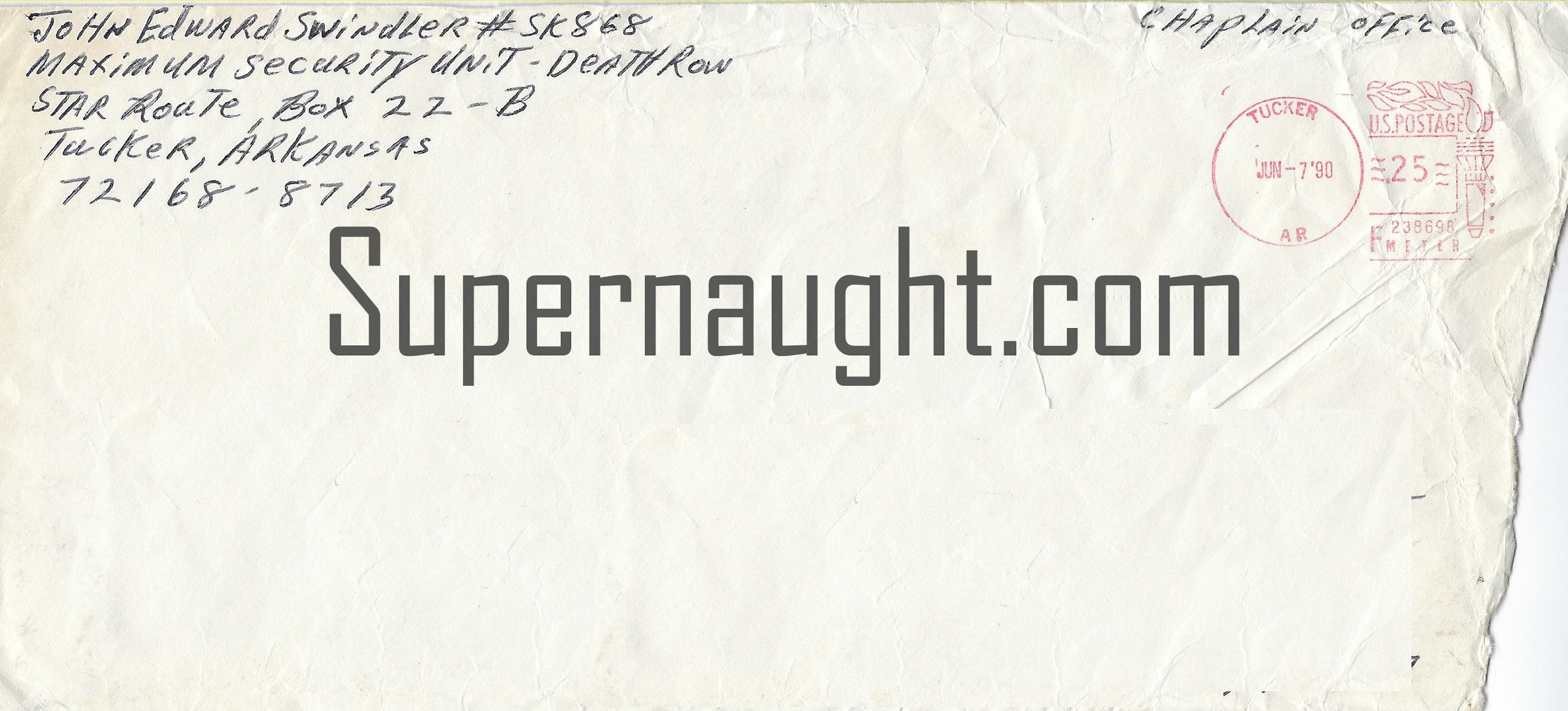 John Swindler Envelope Signed