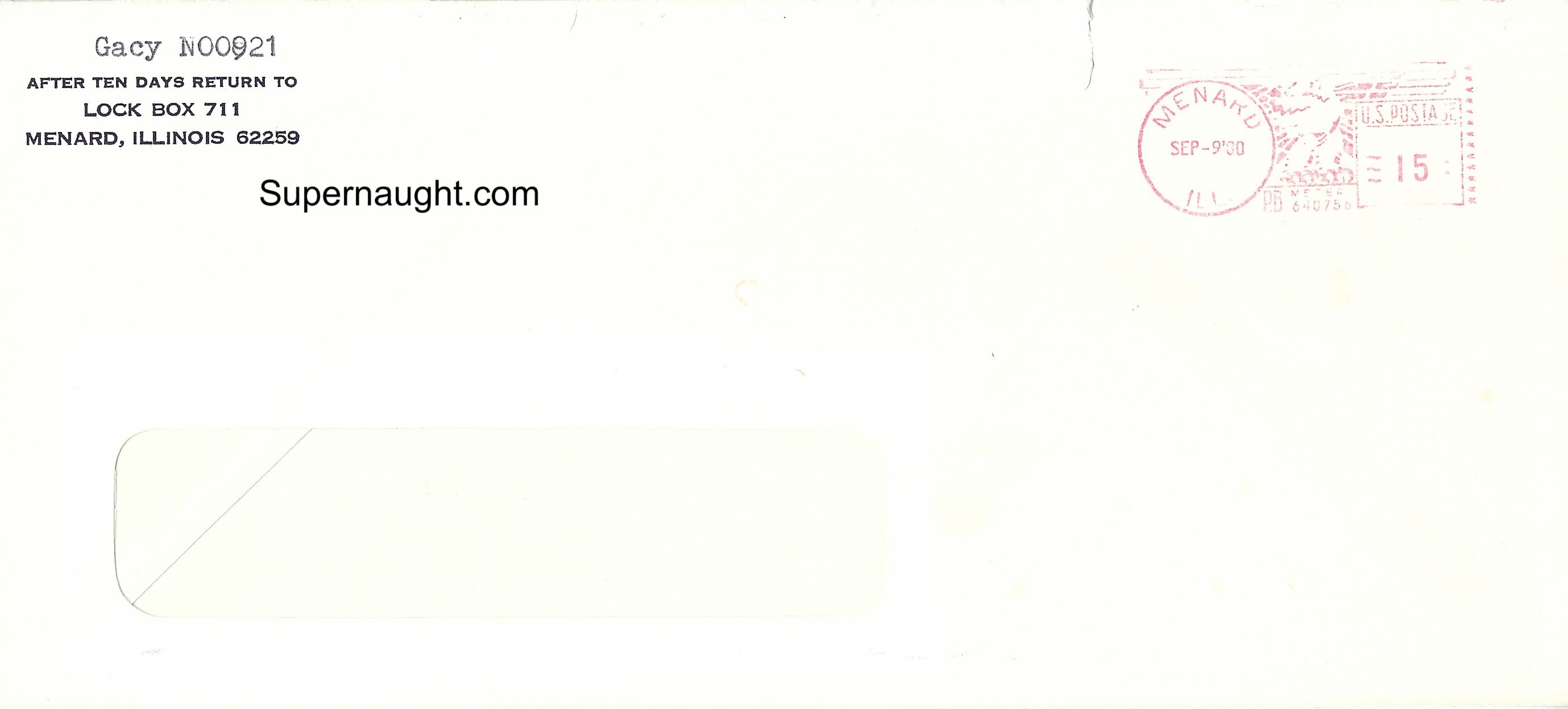 John Wayne Gacy 1980 Letter To Attorney With Envelope image 3