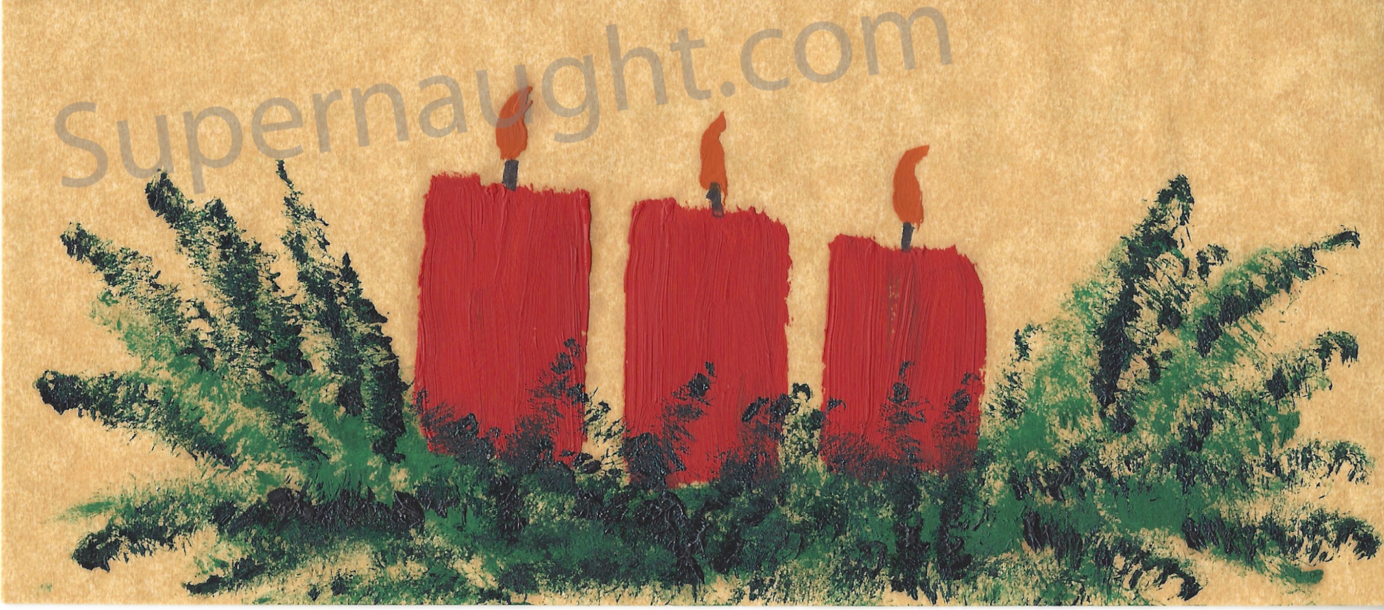 John Wayne Gacy Hand Painted Christmas Card Artwork Signed