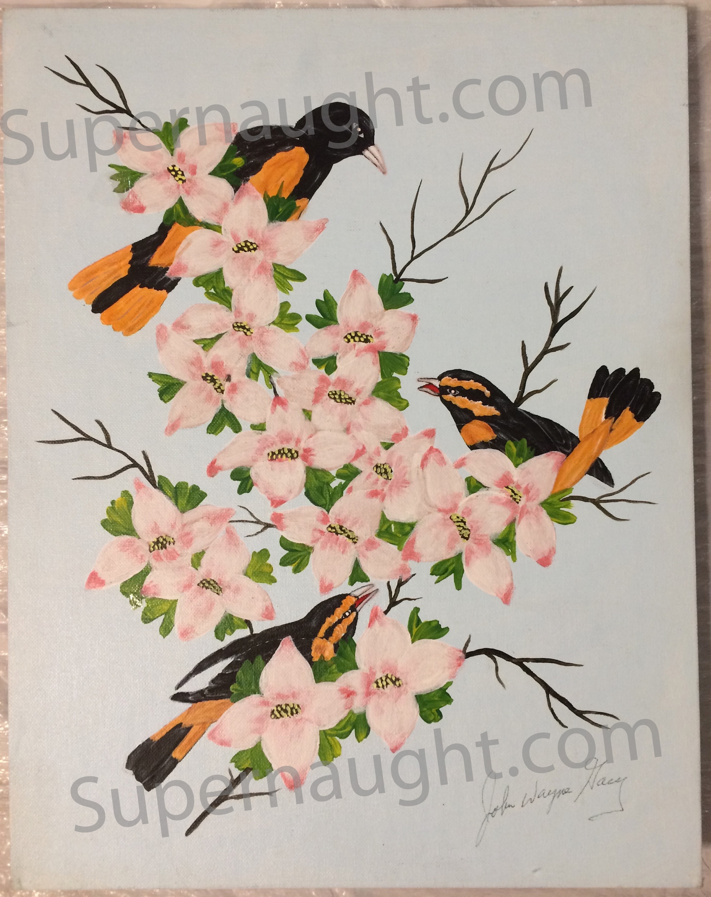 John Wayne Gacy Orioles Painting Signed Twice