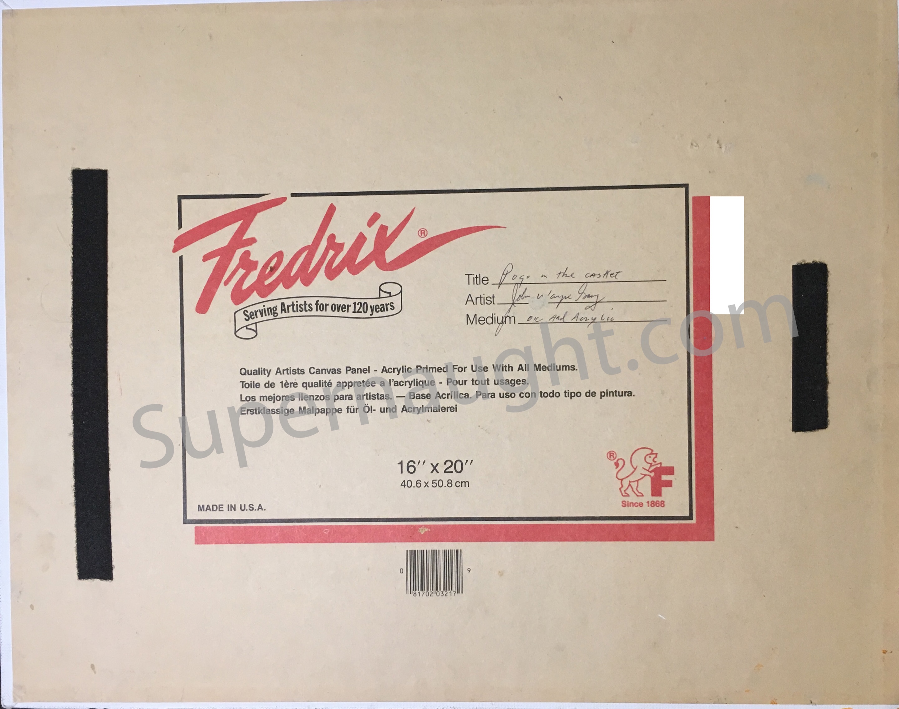 John Wayne Gacy Pogo in the Casket Painting Signed Twice image 2