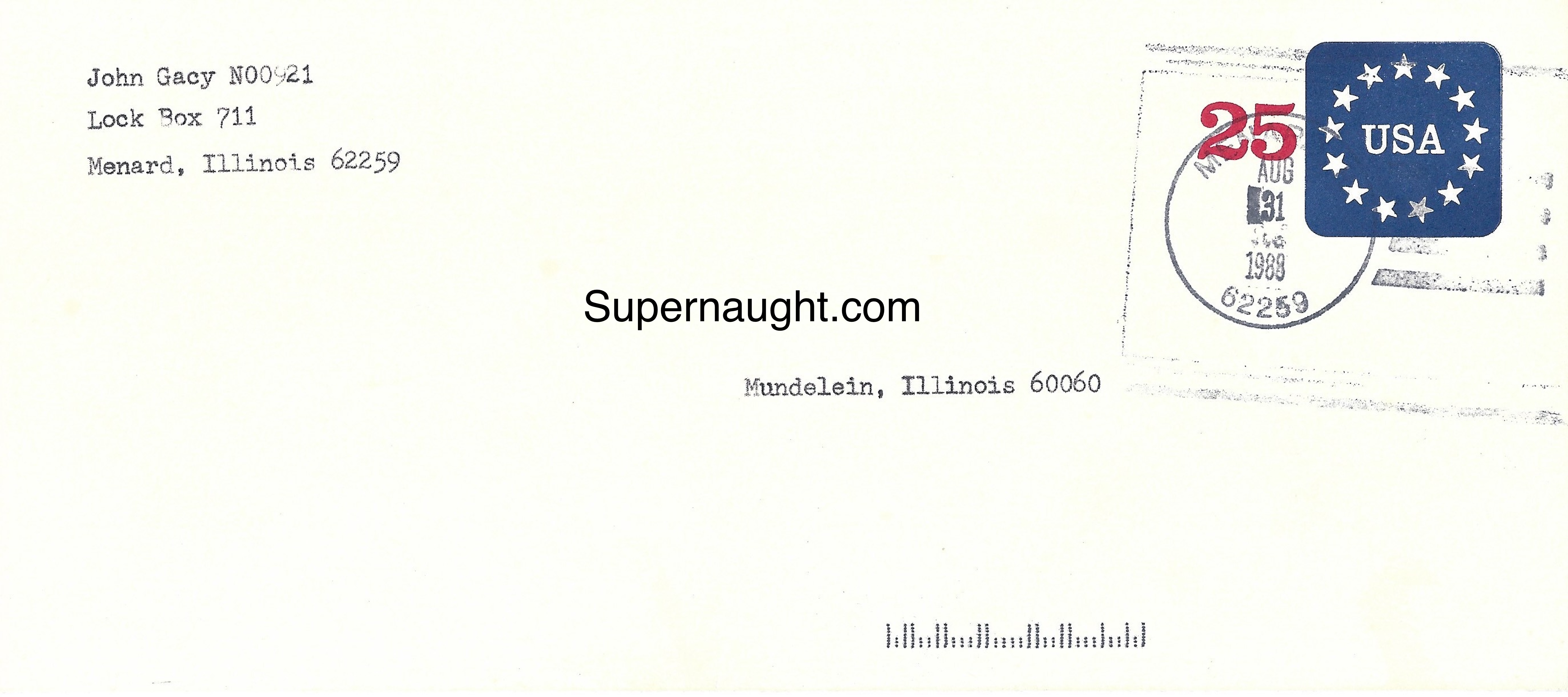John Wayne Gacy Signed Get Well Card With Envelope image 4