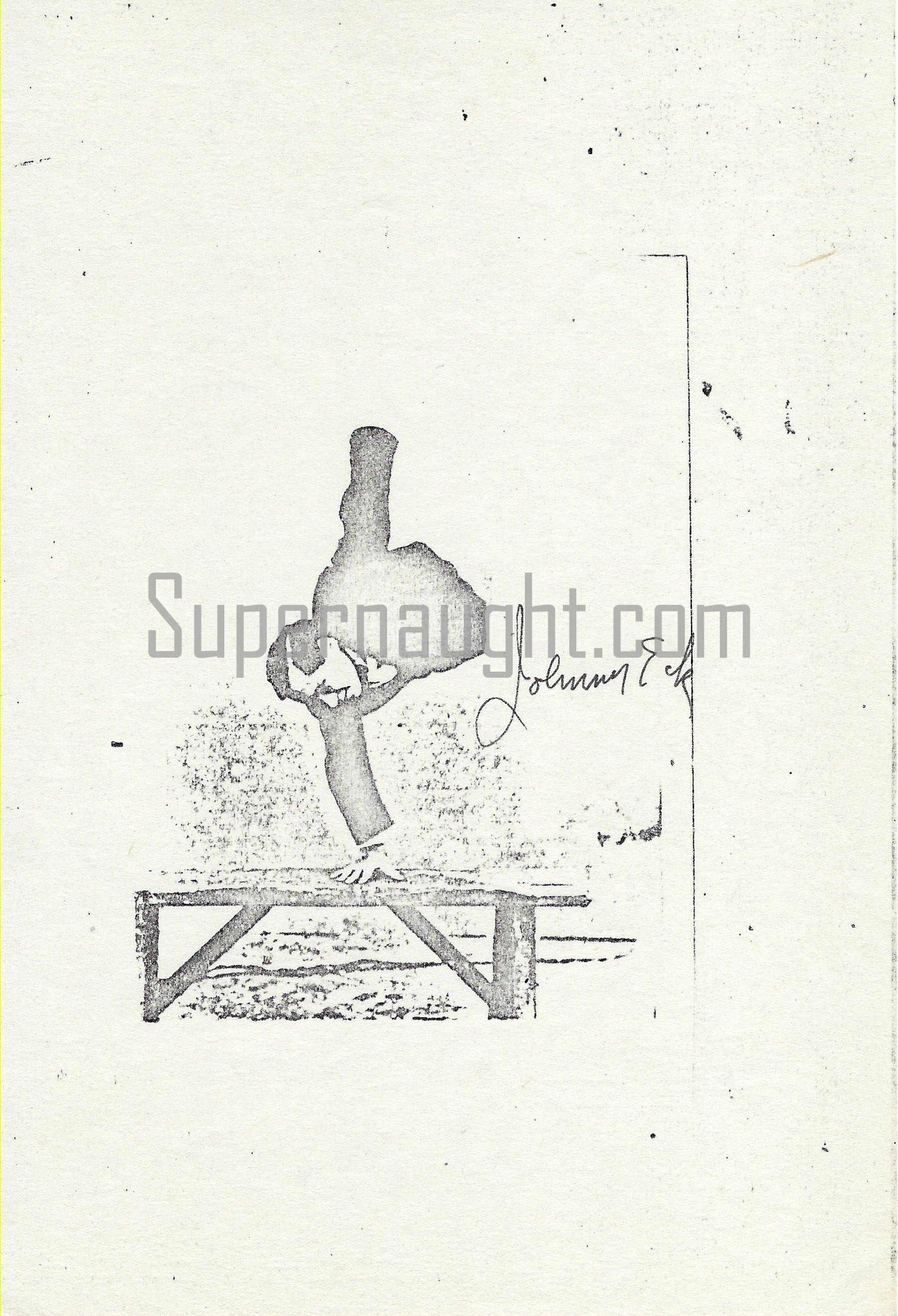 Johnny Eck Signed Hand Stand Photo