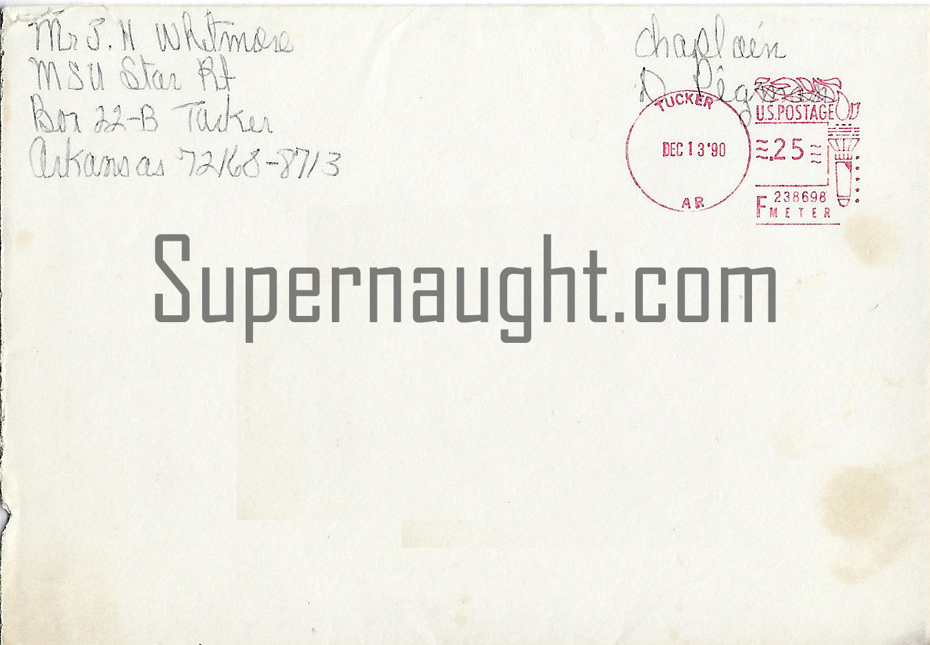 Jonas Whitmore Handwritten Card And Envelope Set Both Signed image 2
