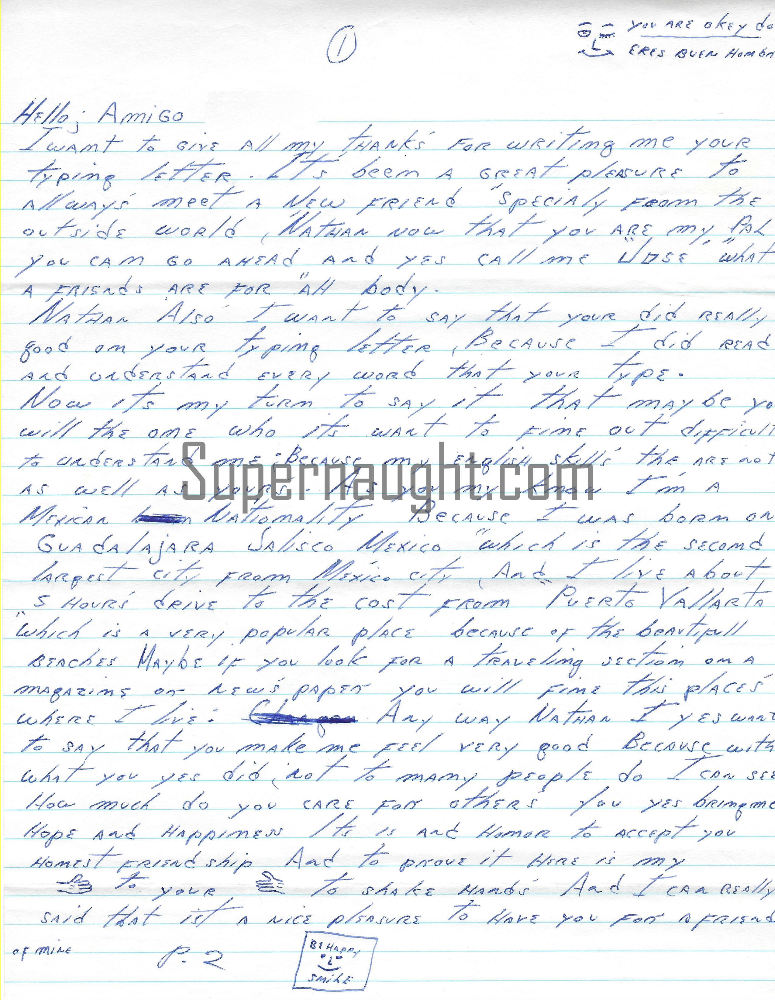 Jose Ortega Letter And Envelope Set Both Signed