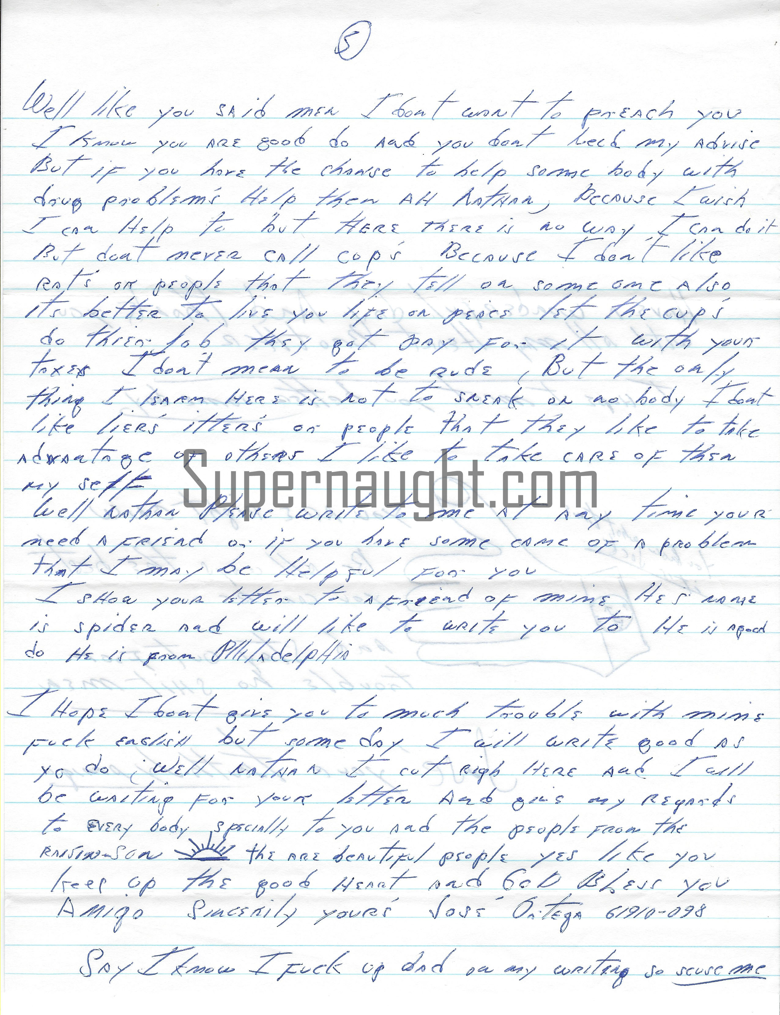 Jose Ortega Letter And Envelope Set Both Signed image 2