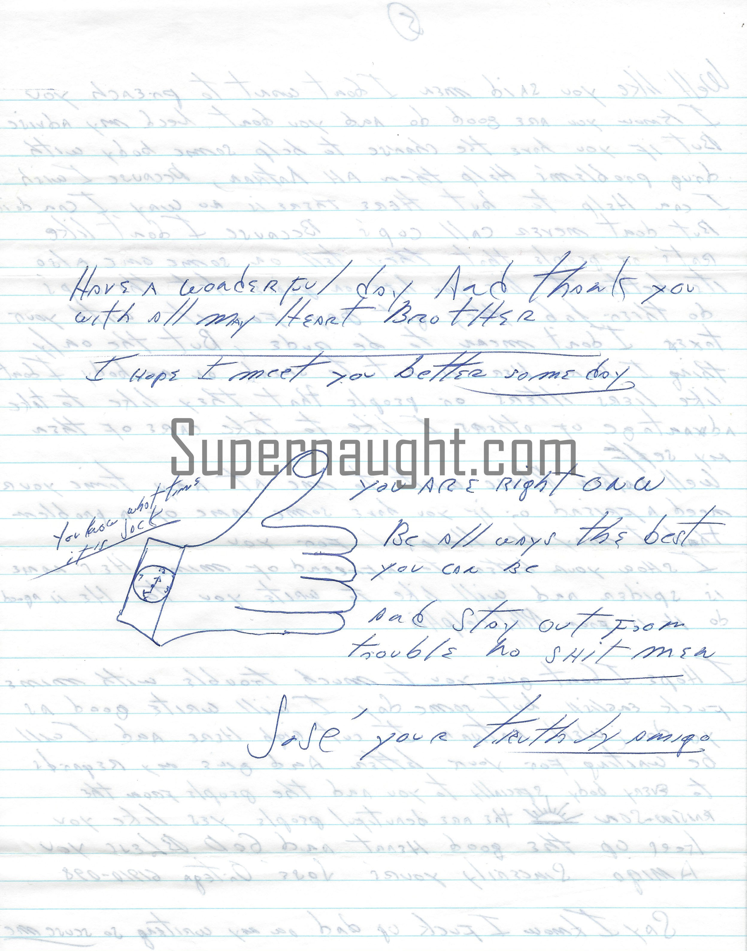 Jose Ortega Letter And Envelope Set Both Signed image 3