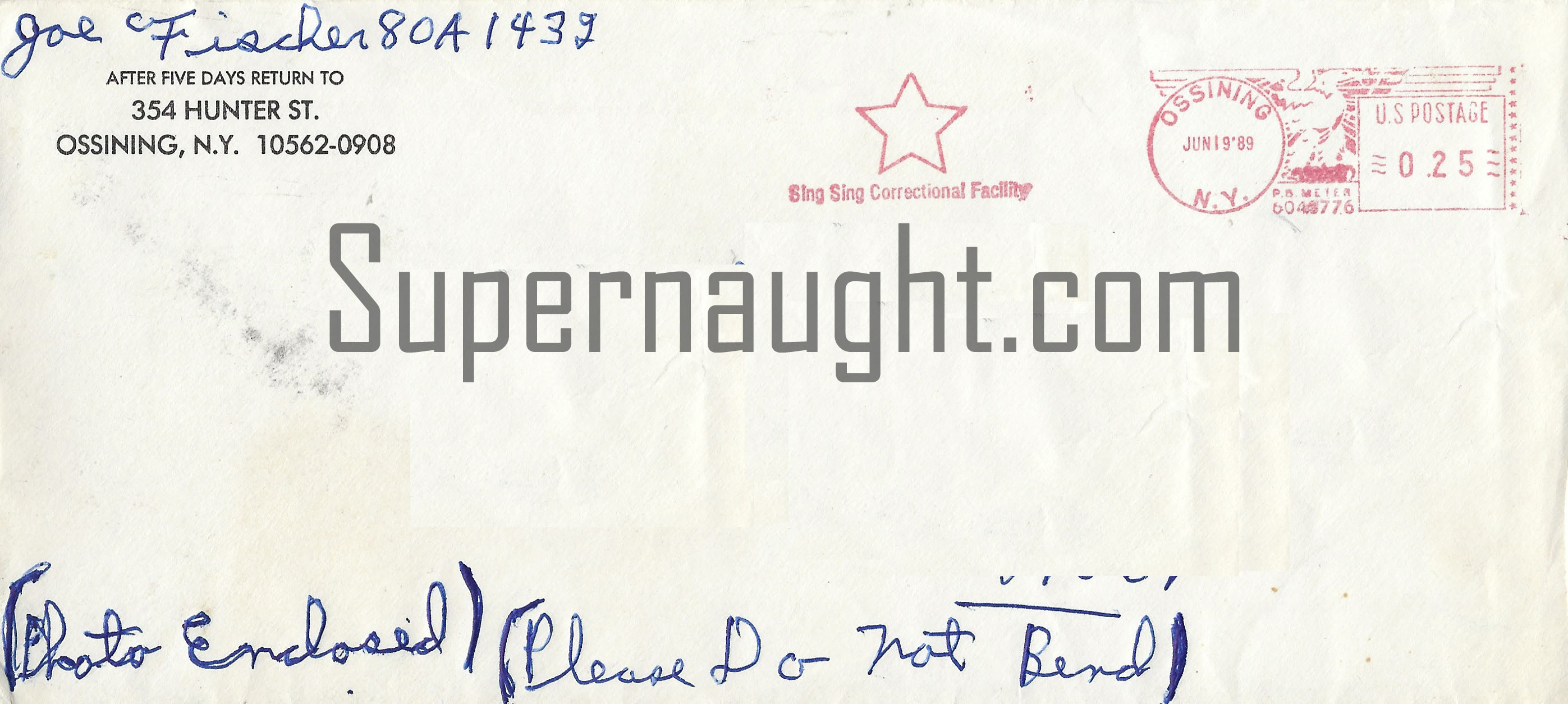 Joseph Fischer Letter Envelope Set Both Signed image 3