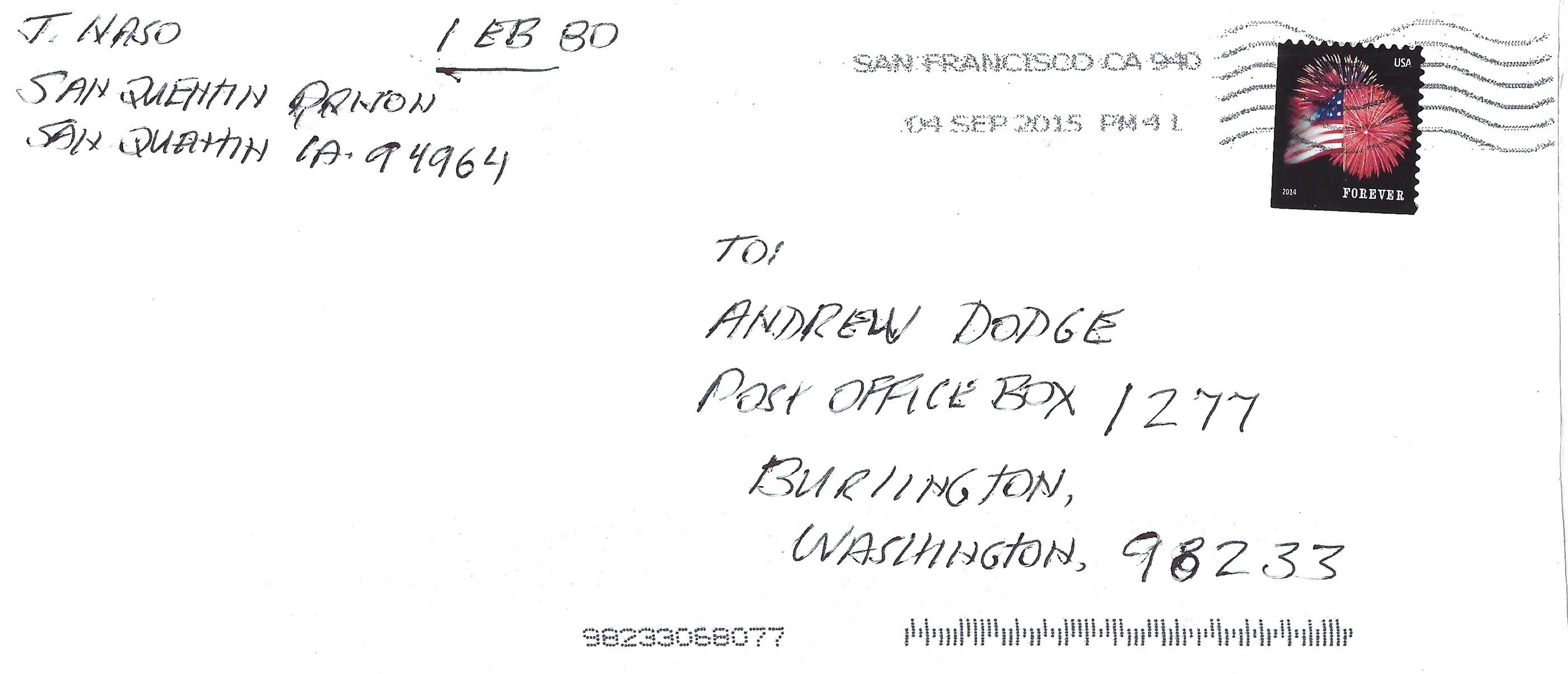 Joseph Naso Letter and Envelope Set Signed image 3