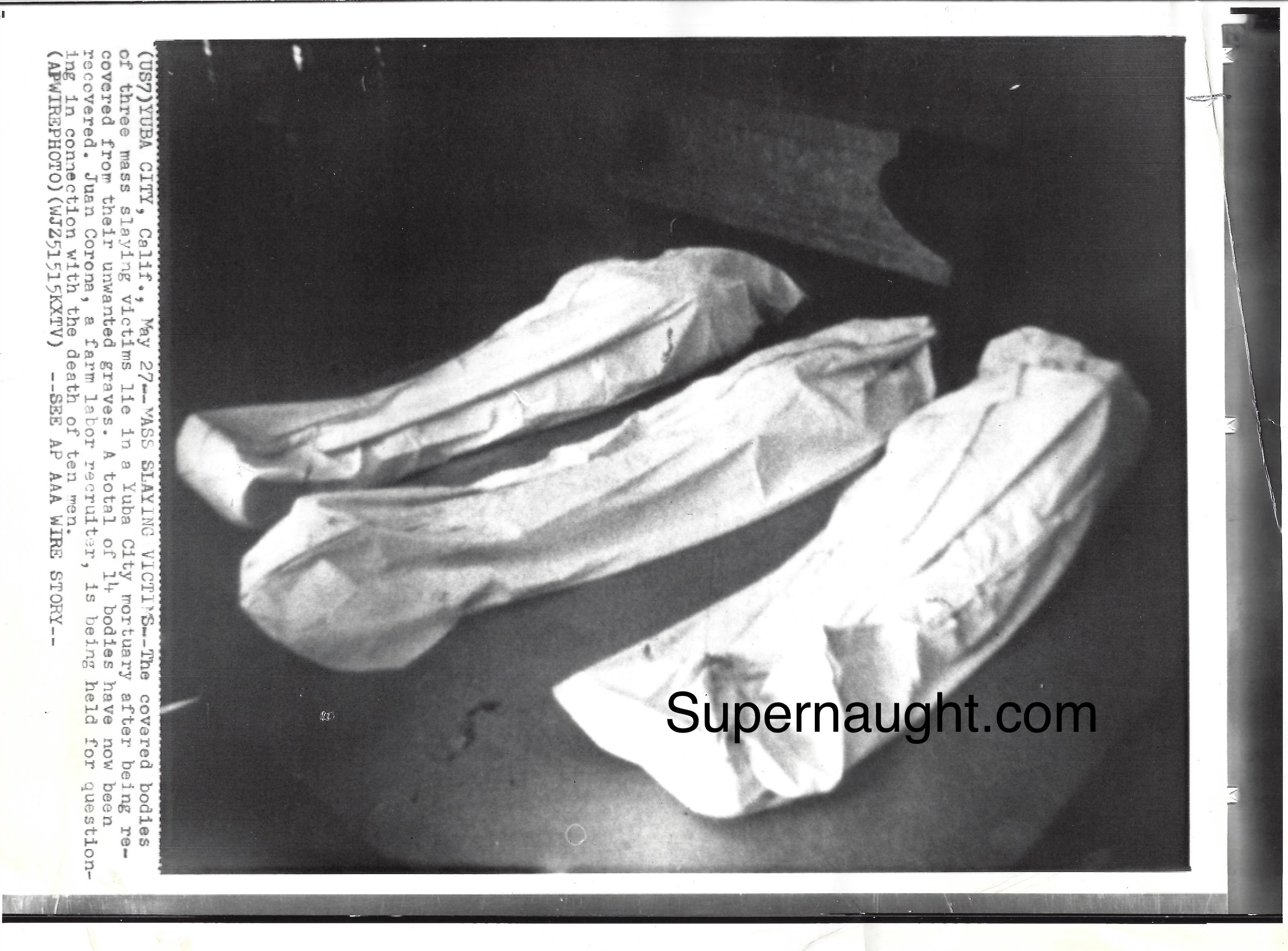 Juan Corona 1971 Bodies in Mortuary Press Photo