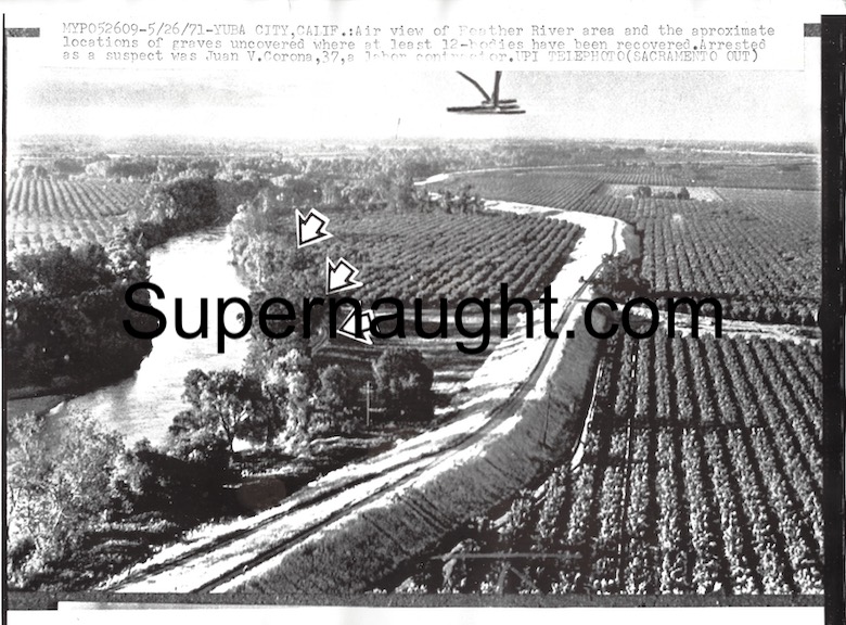 Juan Corona 1971 Feather River Graves Press Photo