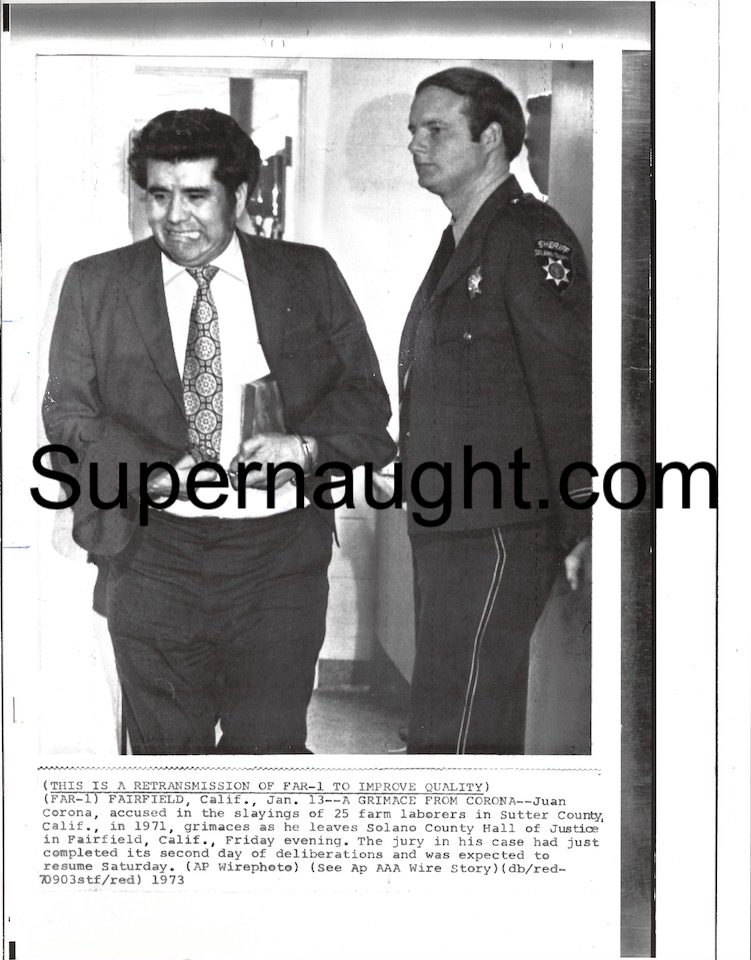 Juan Corona 1973 Corona Grimaces Press Photo