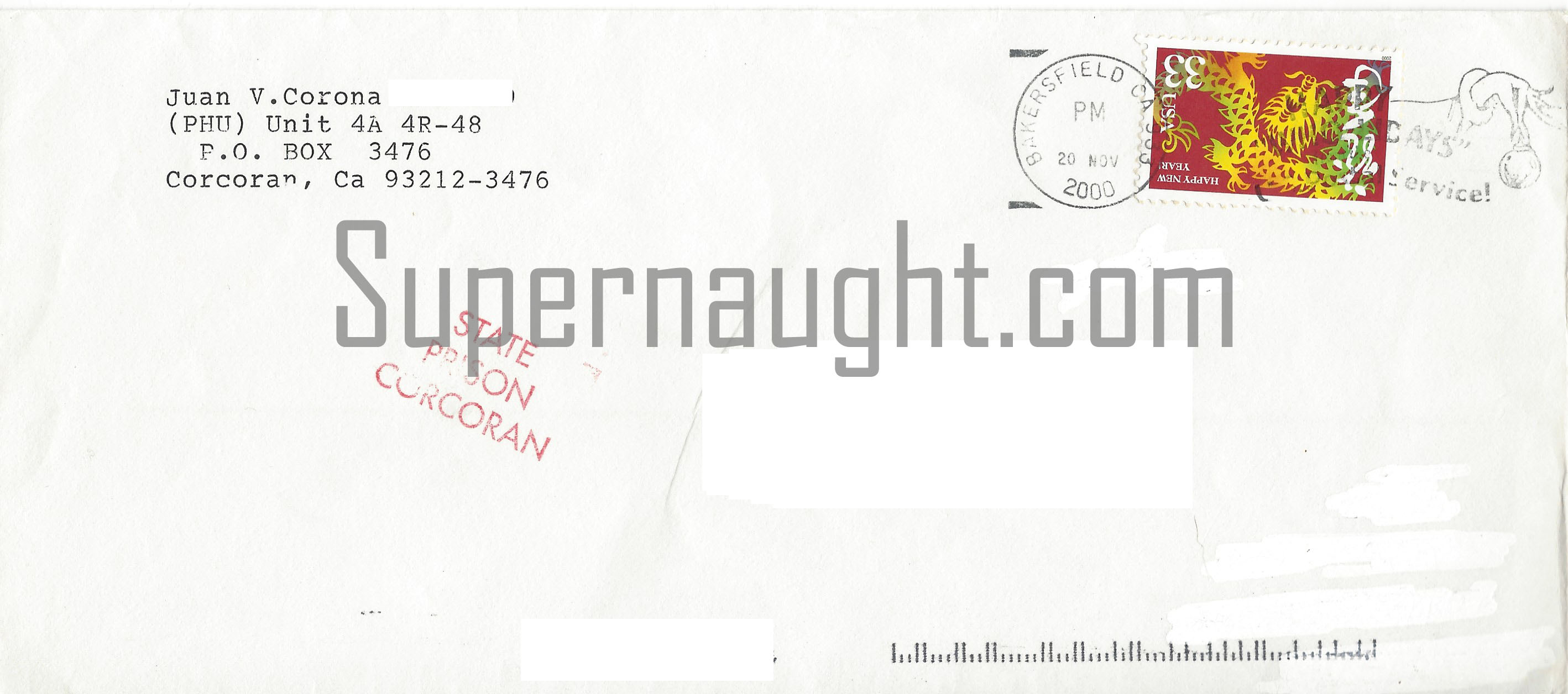 Juan Corona Letter with Artwork Signed and Envelope image 2
