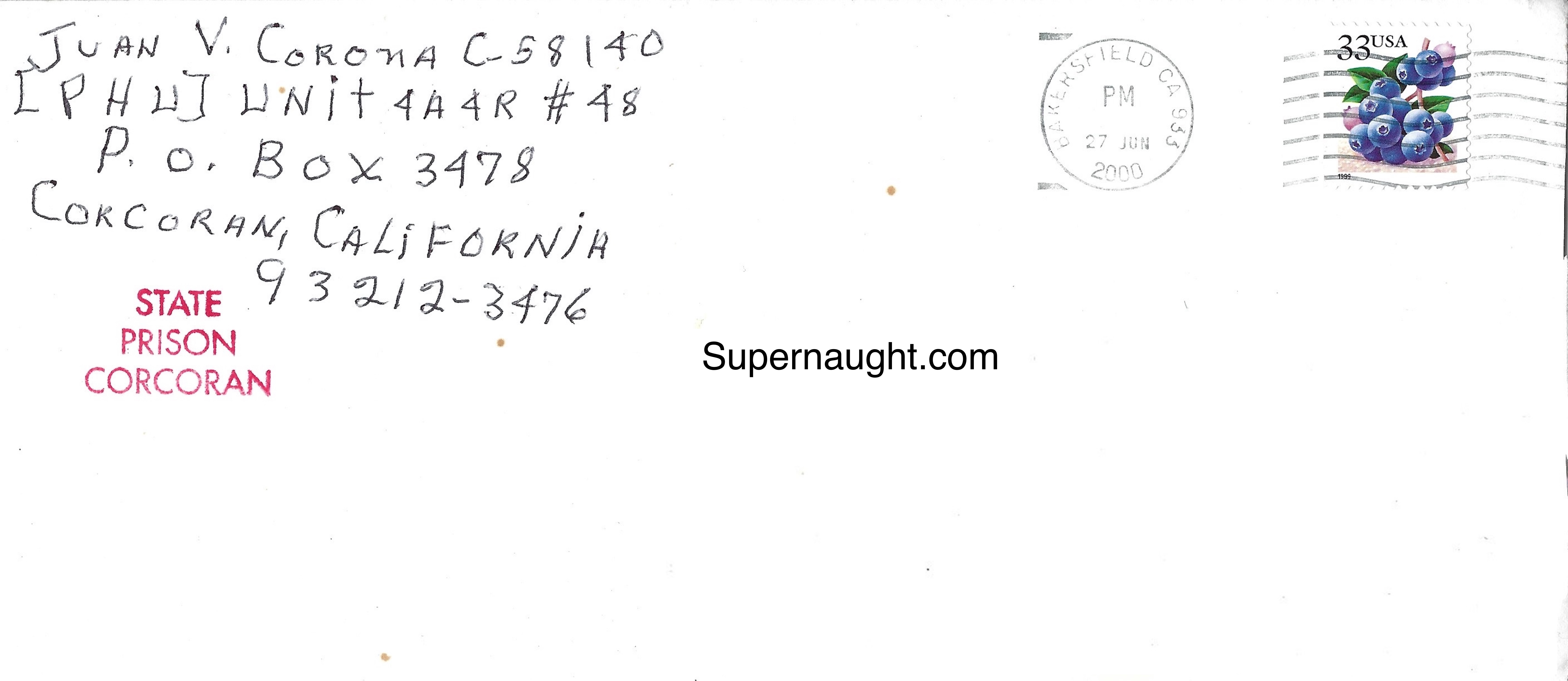 Juan Corona Letter with Envelope Set Both Signed