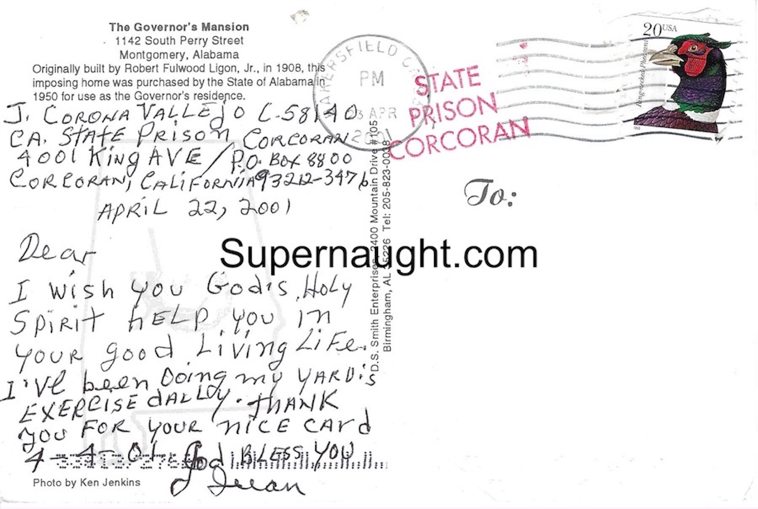Juan Corona Postcard Signed Twice