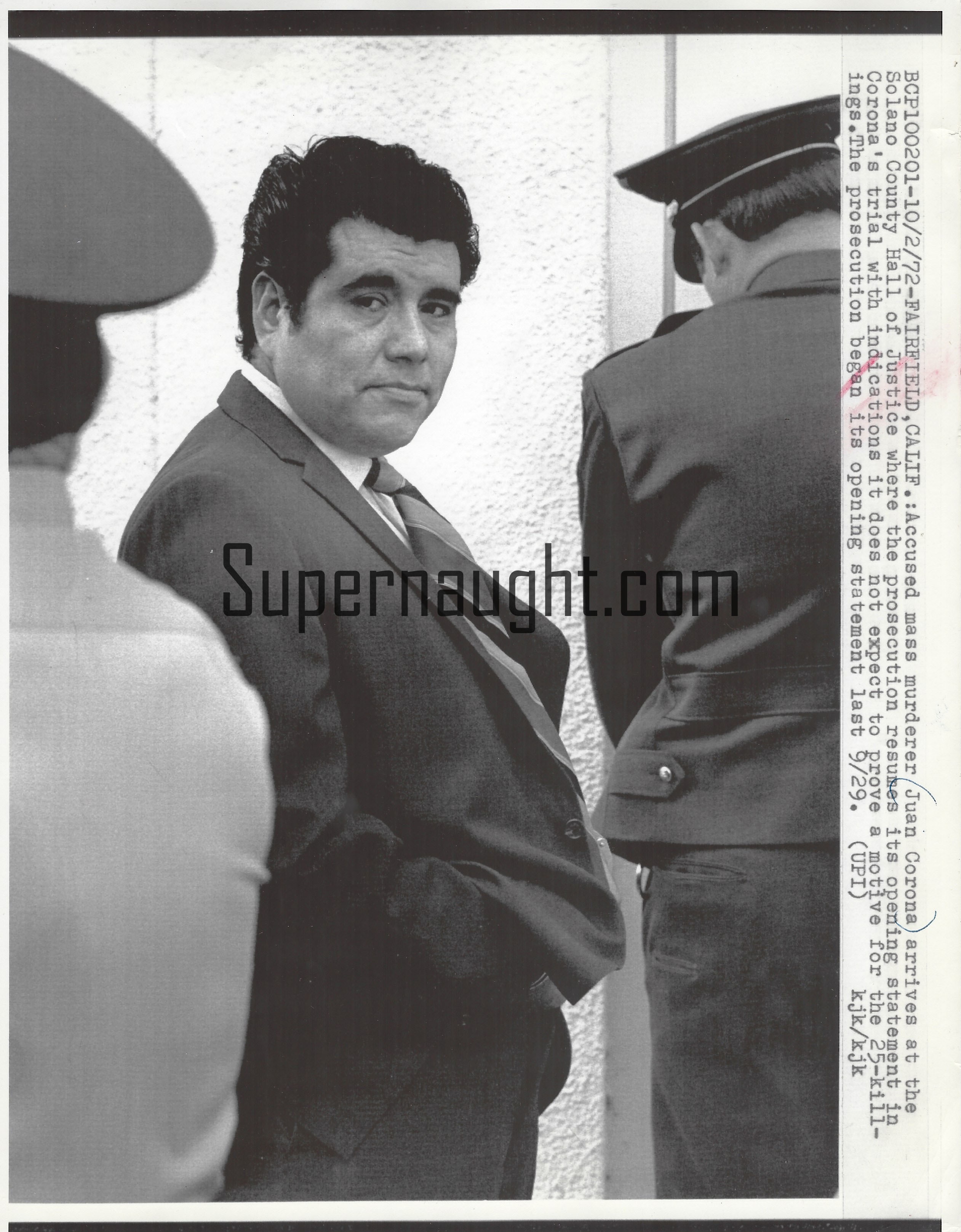 Juan Corona Solano County Hall 1972 Press Photo