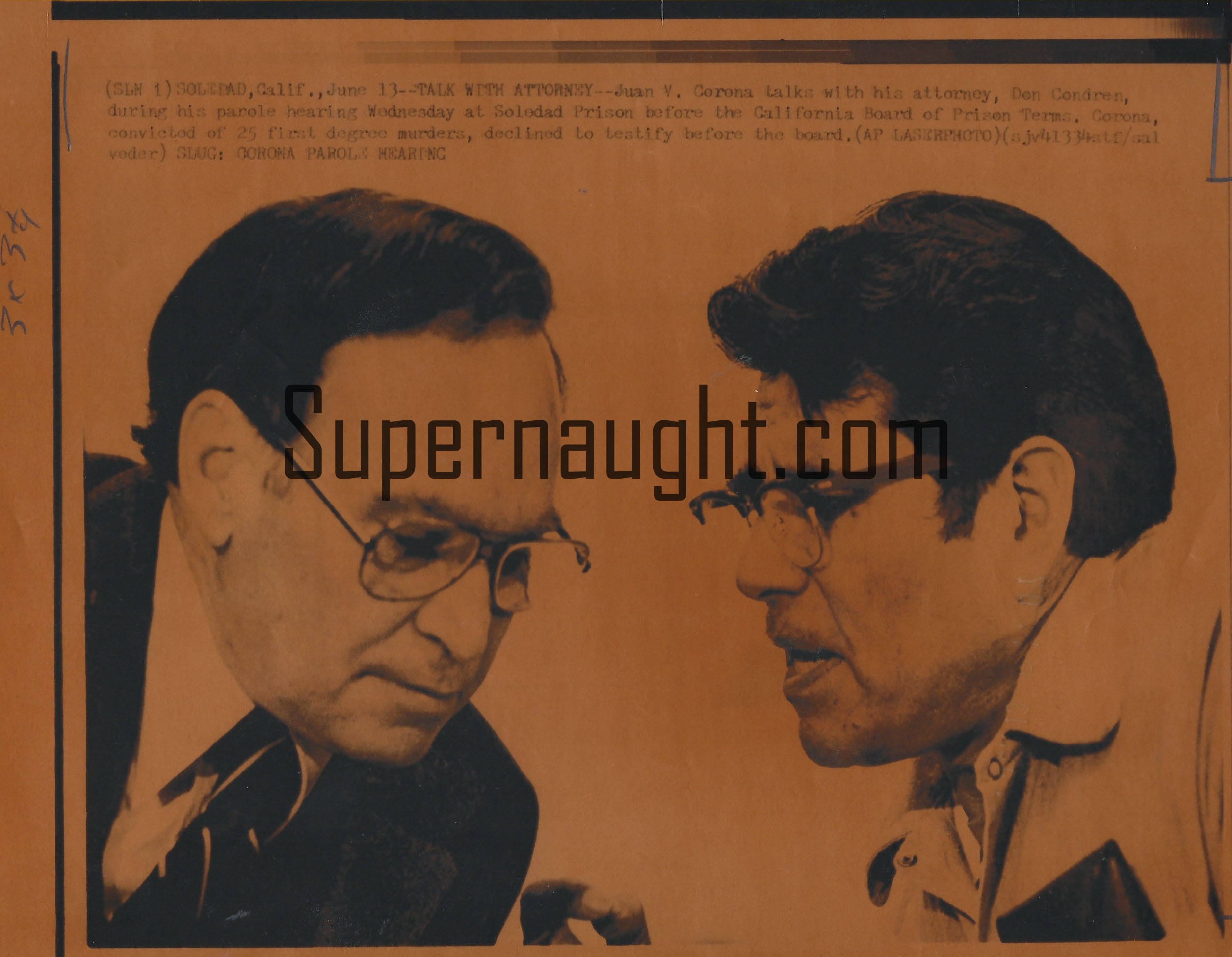 Juan Corona with His Attorney Laser Press Photo
