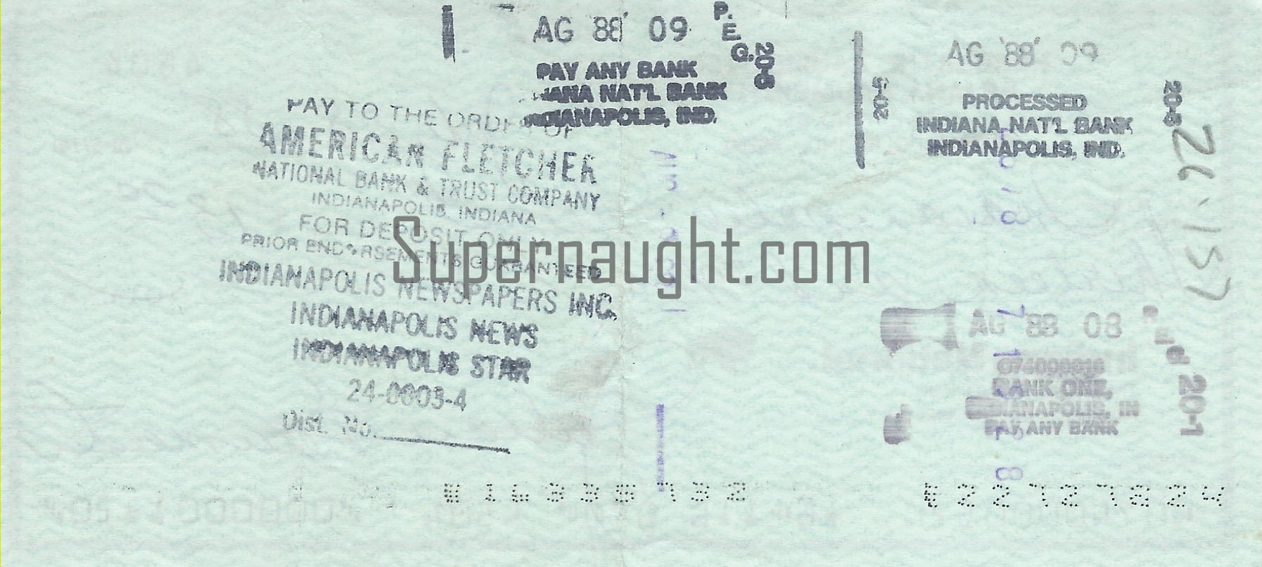 Juliana Baumeister Signed 1988 Check image 2