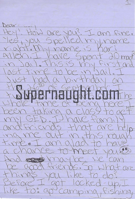 Kari Allen Handwritten Letter and Envelope Set Both Signed image 2