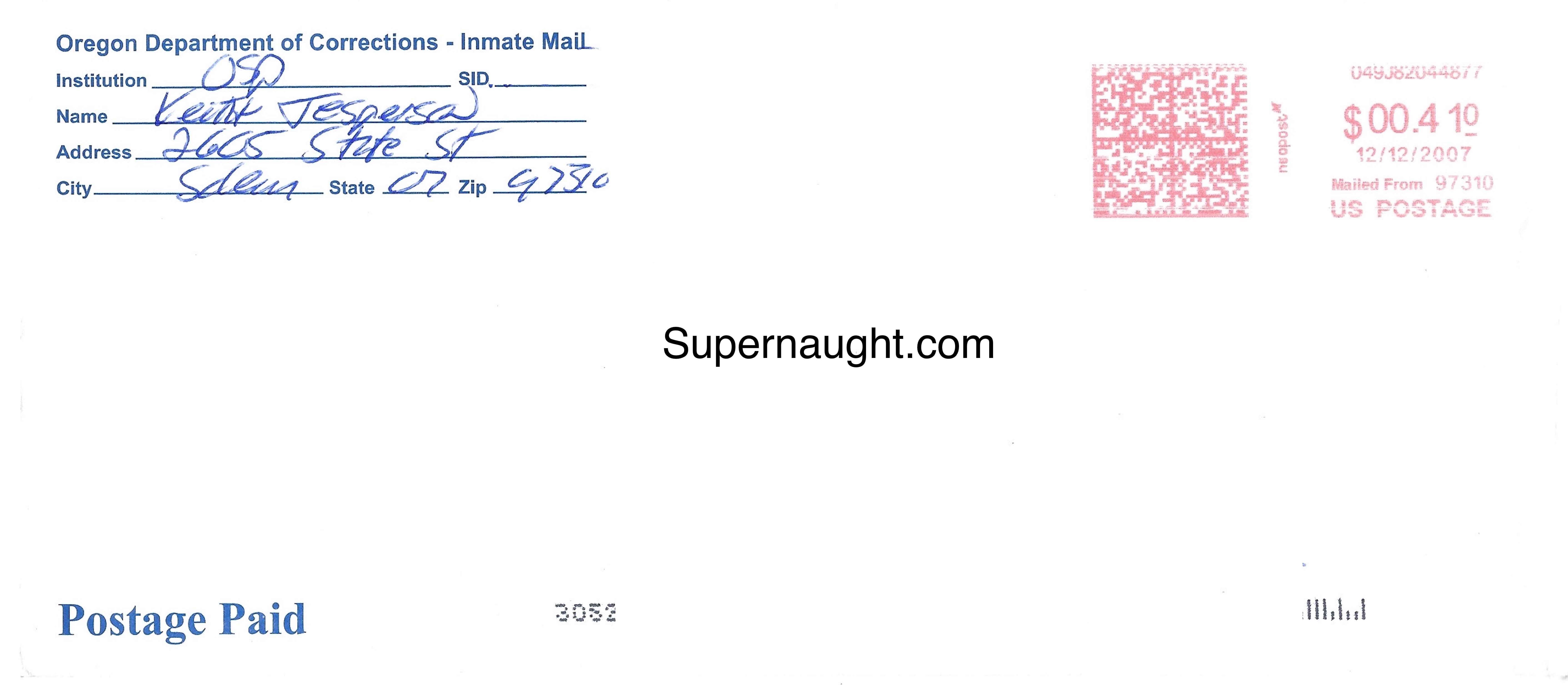 Keith Jesperson Dec 2007 Four Page Letter Envelope Set Both Signed image 5