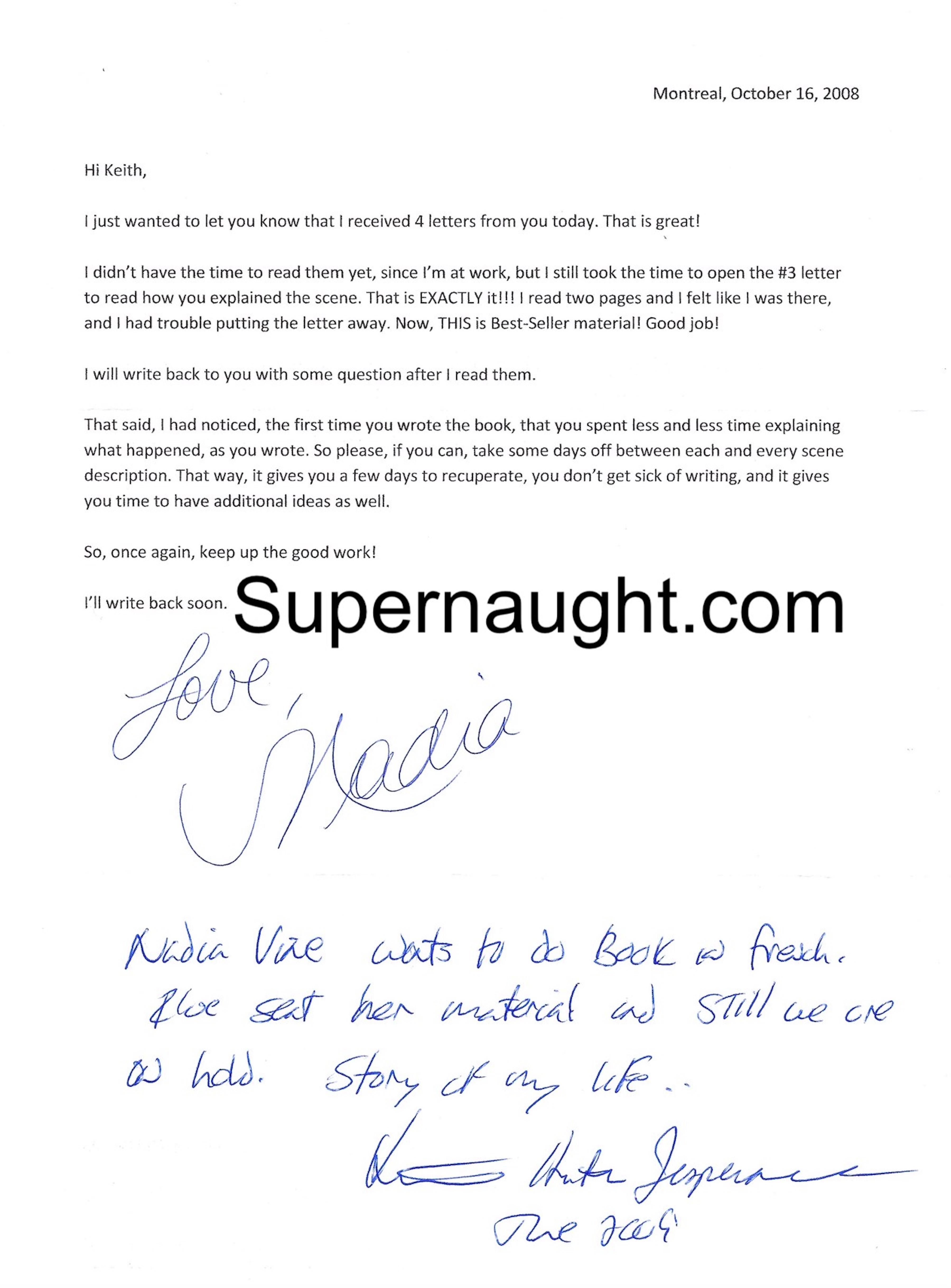 Keith Jesperson Letter From Woman Signed By Both