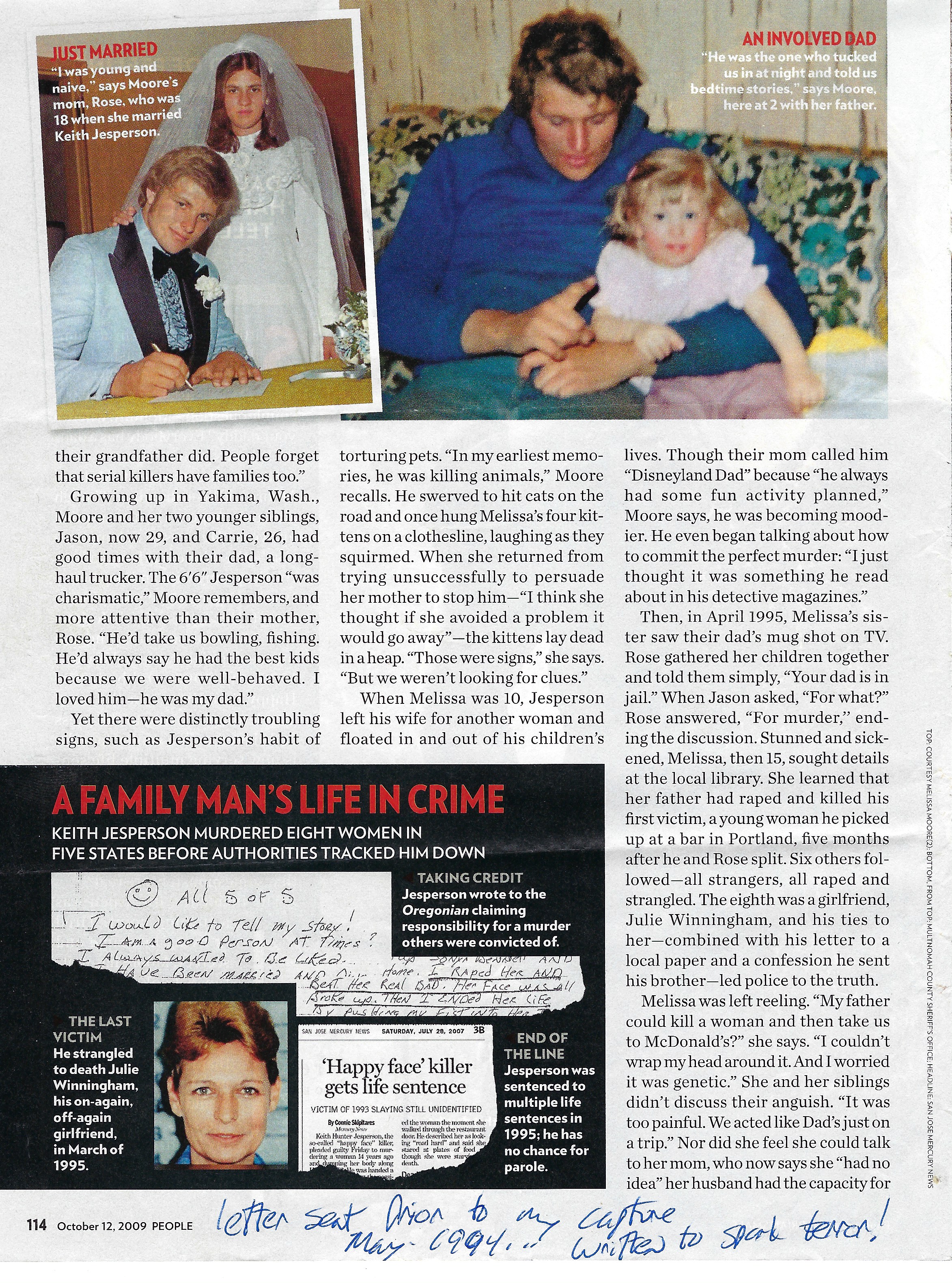 Keith Jesperson Signed People Magazine Article image 4
