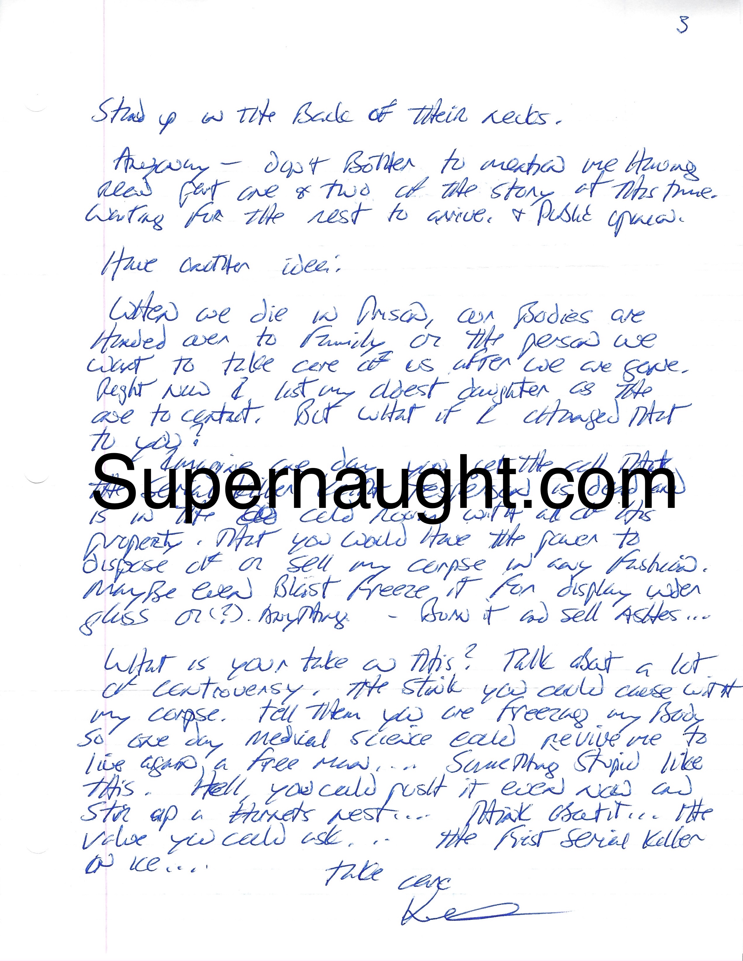 Keith Jesperson Three Page Letter Envelope Set Both Signed