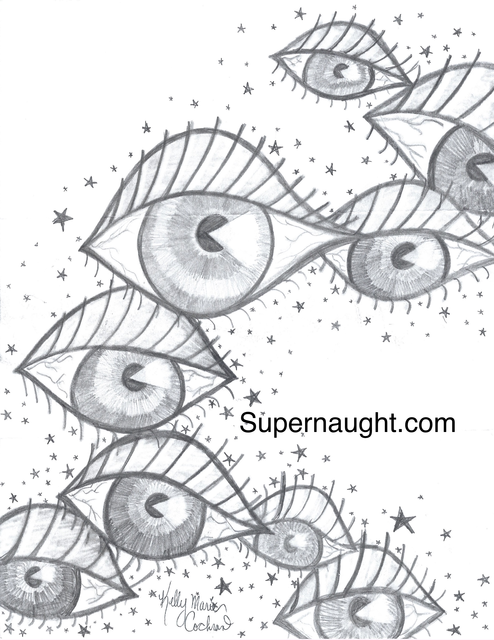 Kelly Cochran Eyes Artwork Signed