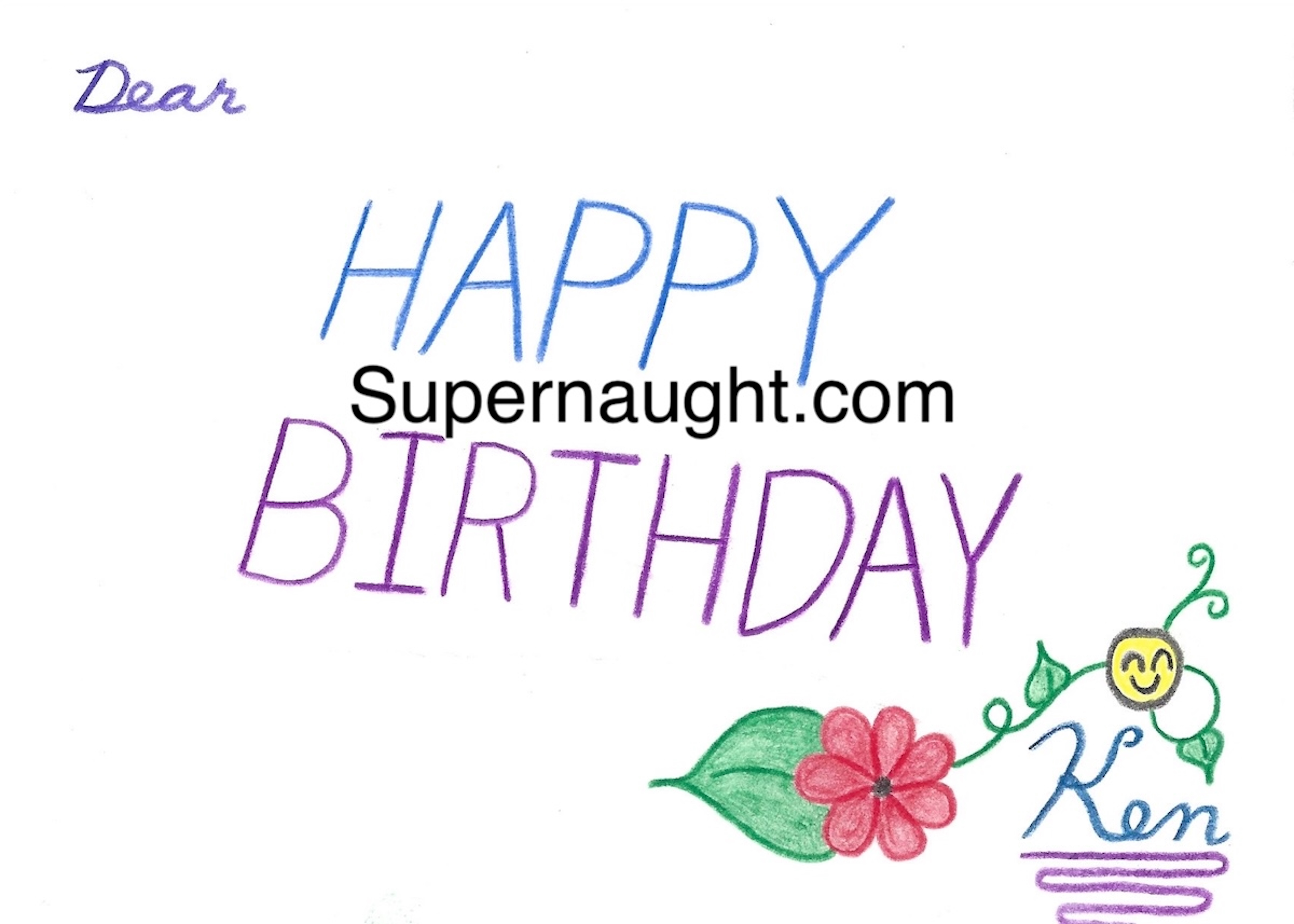 Kendall Francois Handmade Birthday Card with Envelope Both Signed image 2