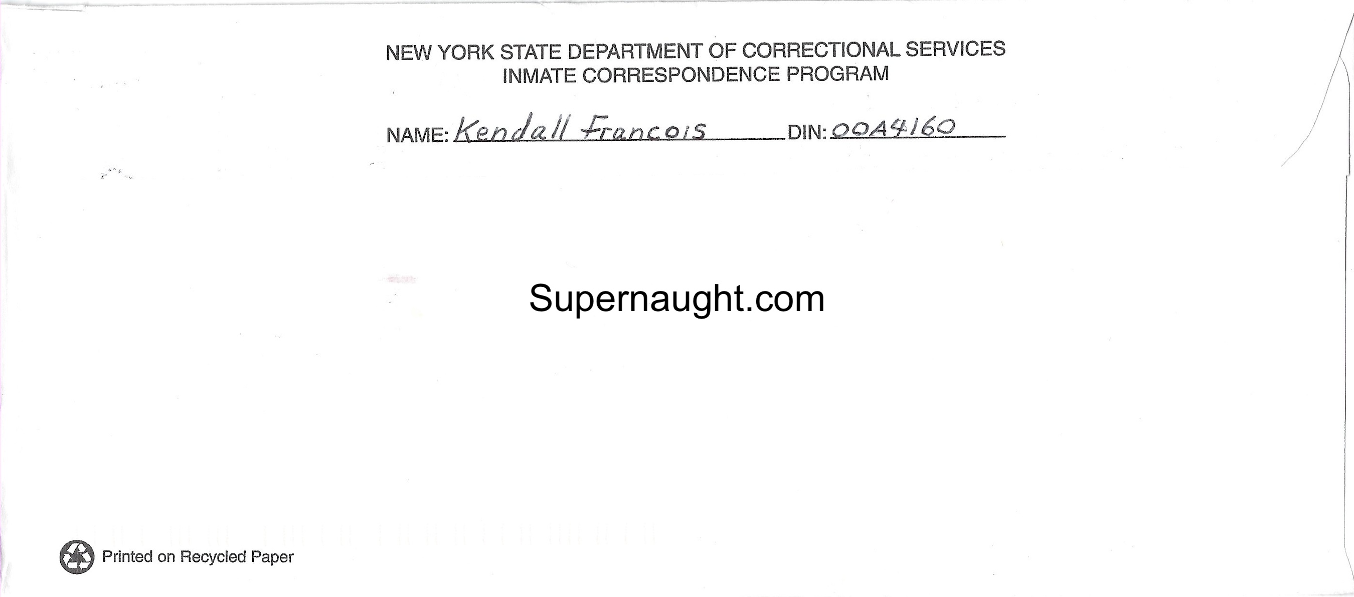 Kendall Francois Letter and Envelope Both Signed Dead image 3