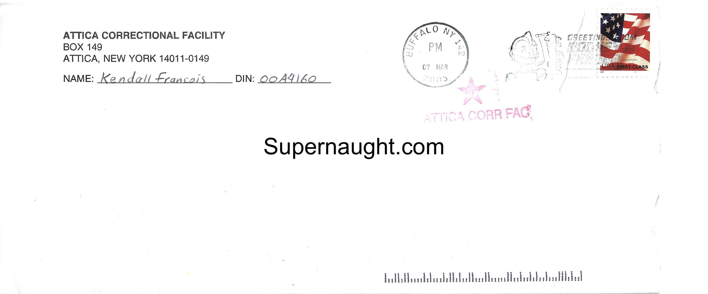 Kendall Francois Letter and Envelope Set Both Signed image 3