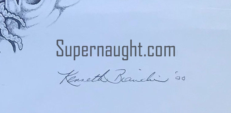 Kenneth Bianchi Biker Artwork With Original Mailer Both Signed image 2