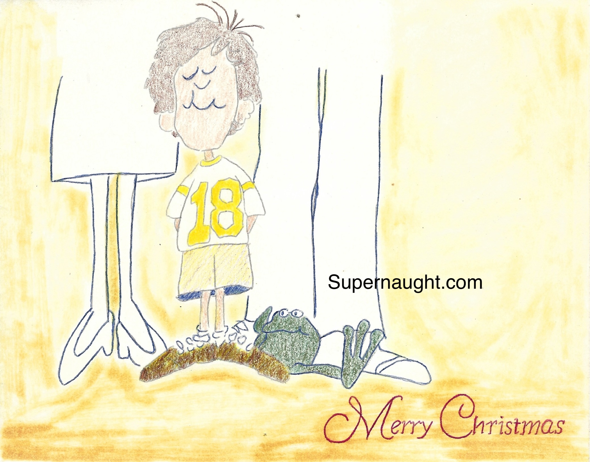 Kenneth Bianchi Handmade Merry Christmas Card Signed
