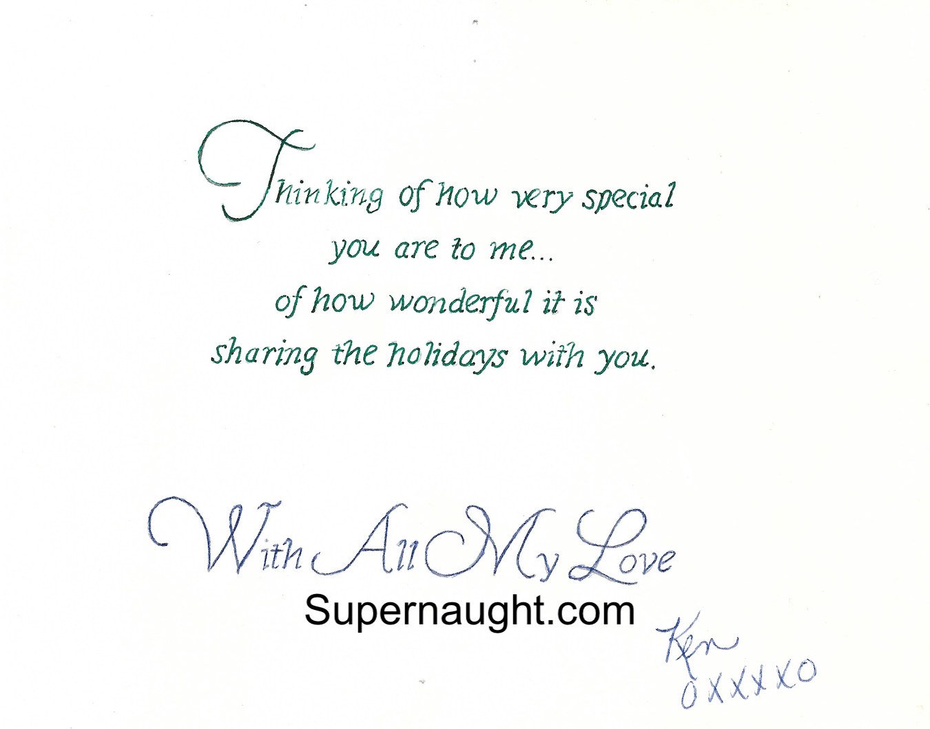 Kenneth Bianchi Handmade Merry Christmas Card Signed image 2