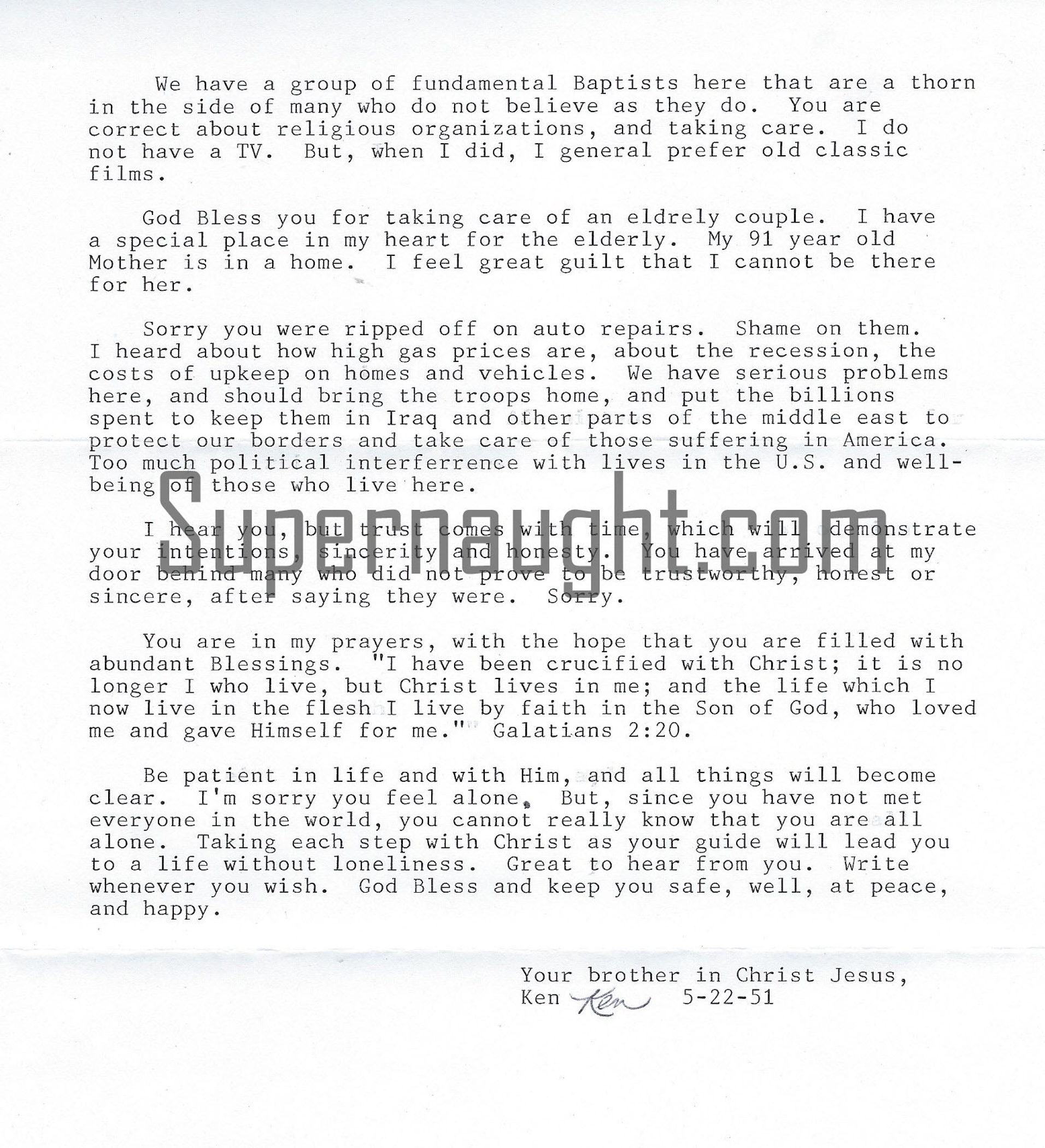 Kenneth Bianchi Signed Letter with Envelope Set